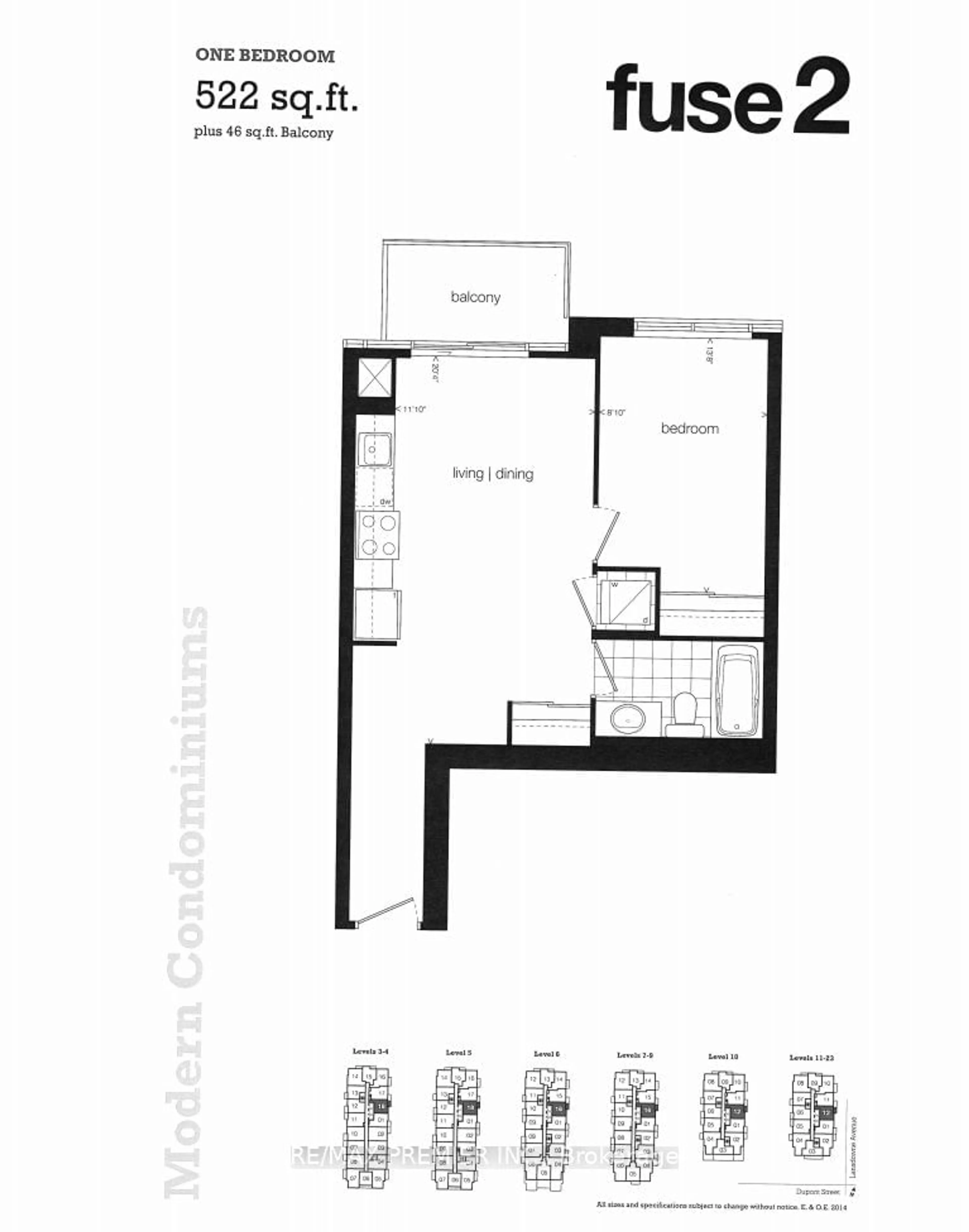 Floor plan for 1420 Dupont Rd #716, Toronto Ontario M6H 0C2
