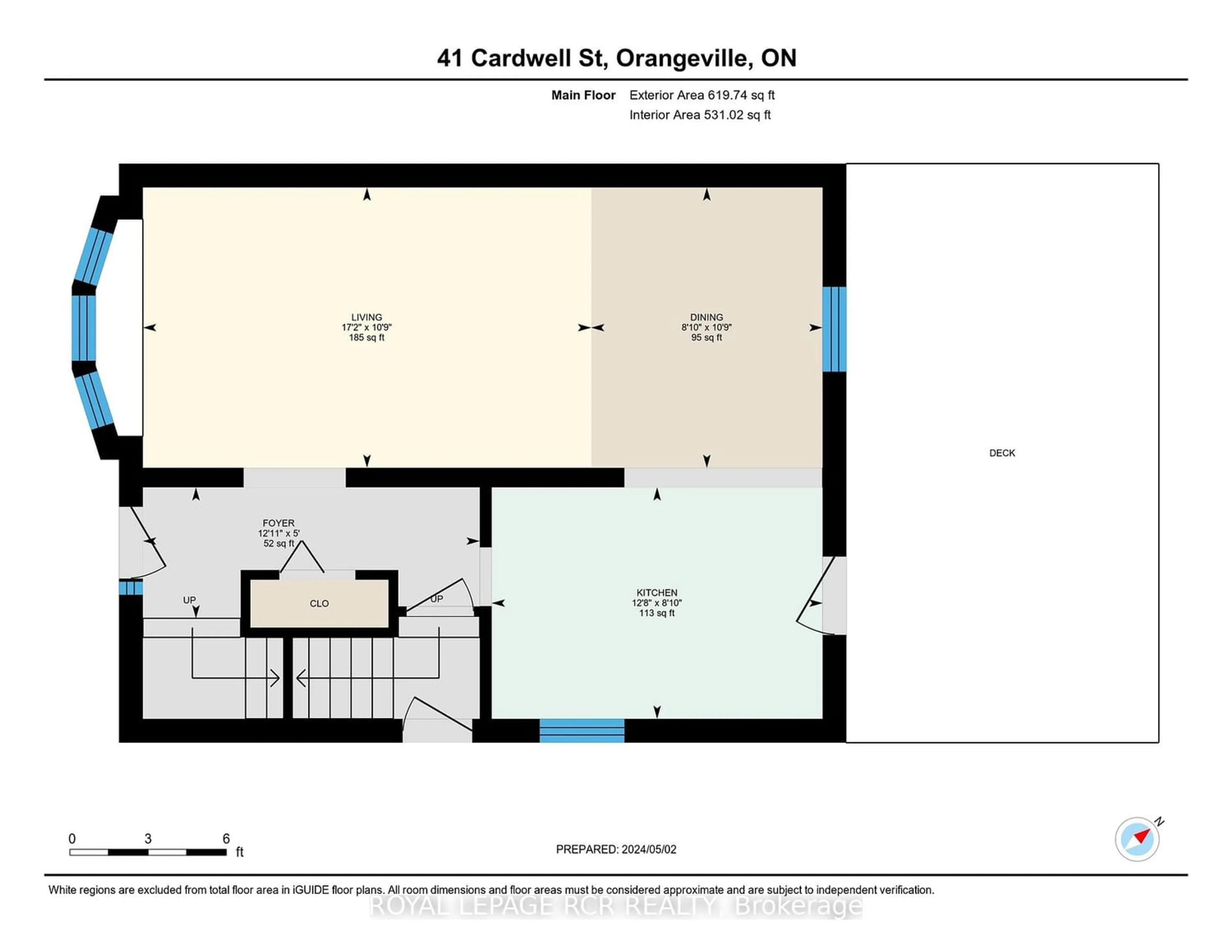 Floor plan for 41 Cardwell St, Orangeville Ontario L9W 2V7