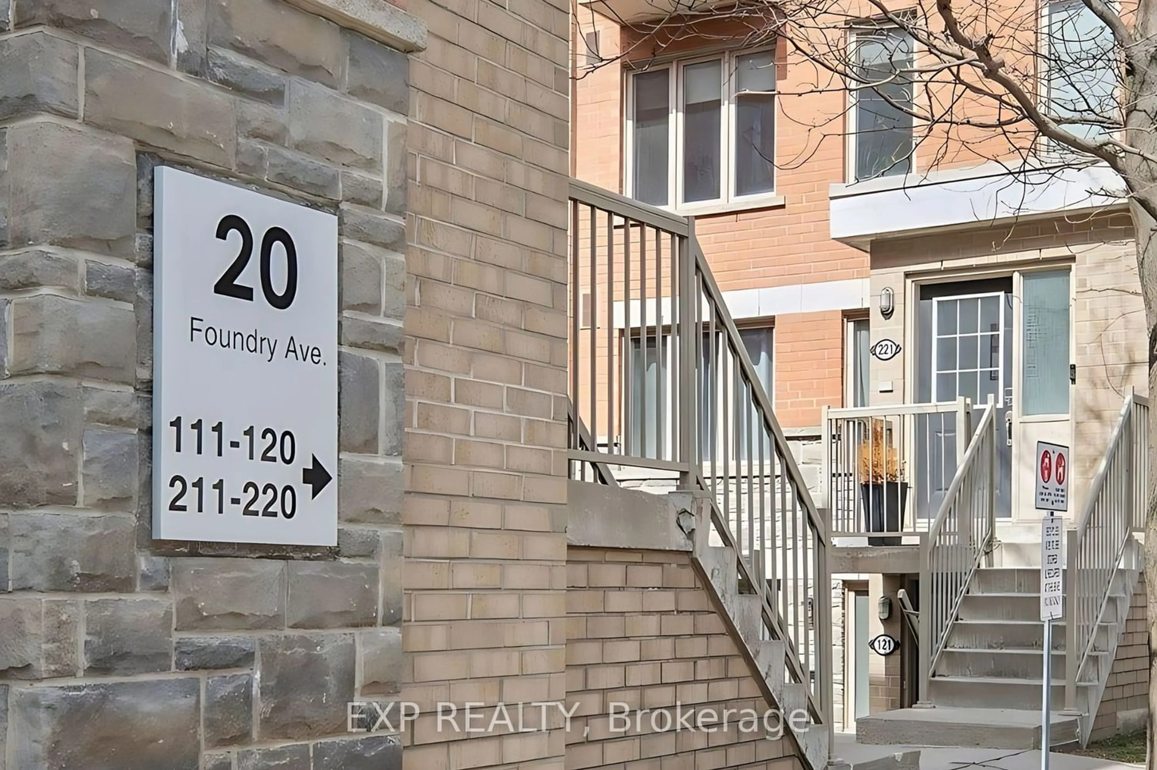 A pic from exterior of the house or condo for 20 Foundry Ave #212, Toronto Ontario M6H 4L1