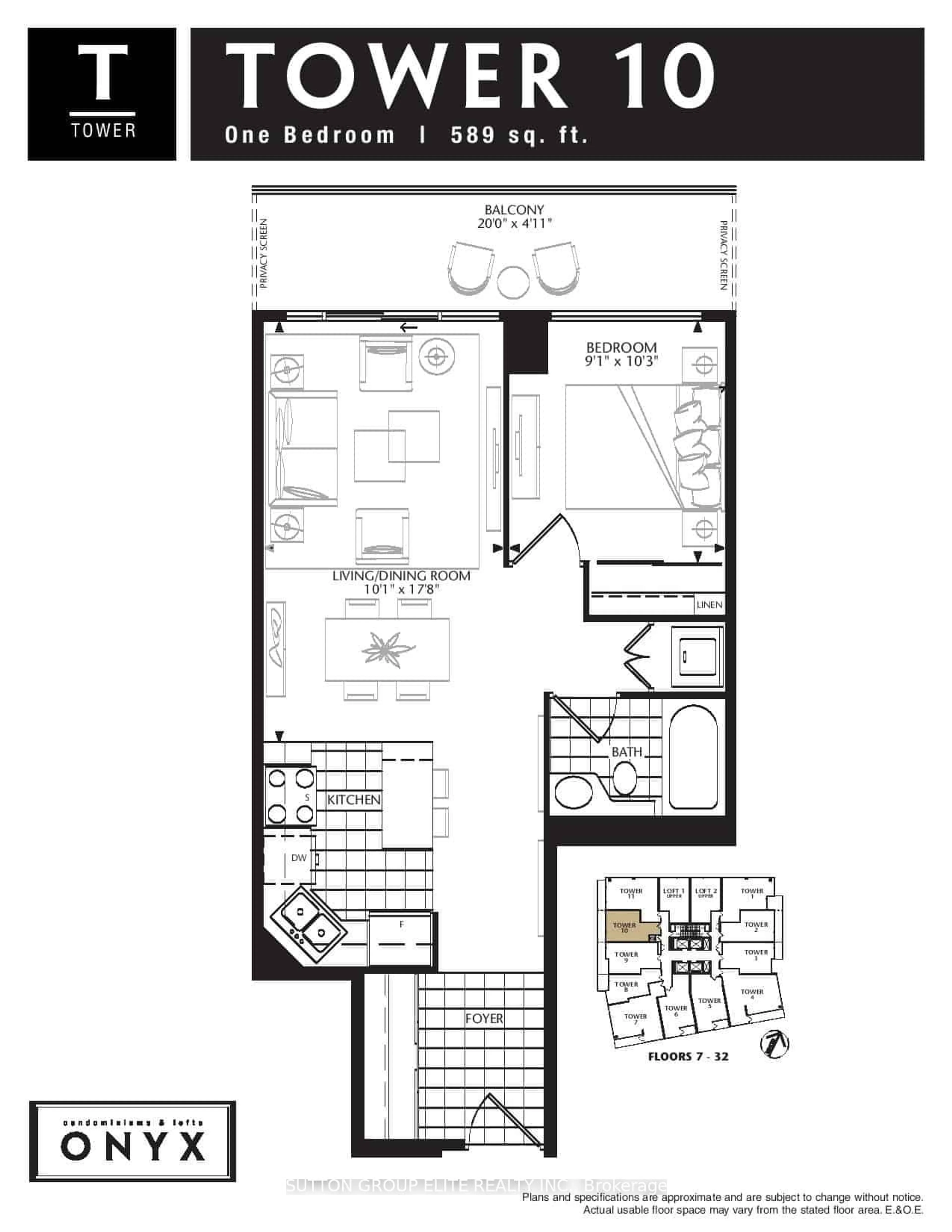 Floor plan for 223 Webb Dr #2312, Mississauga Ontario L5B 0E8
