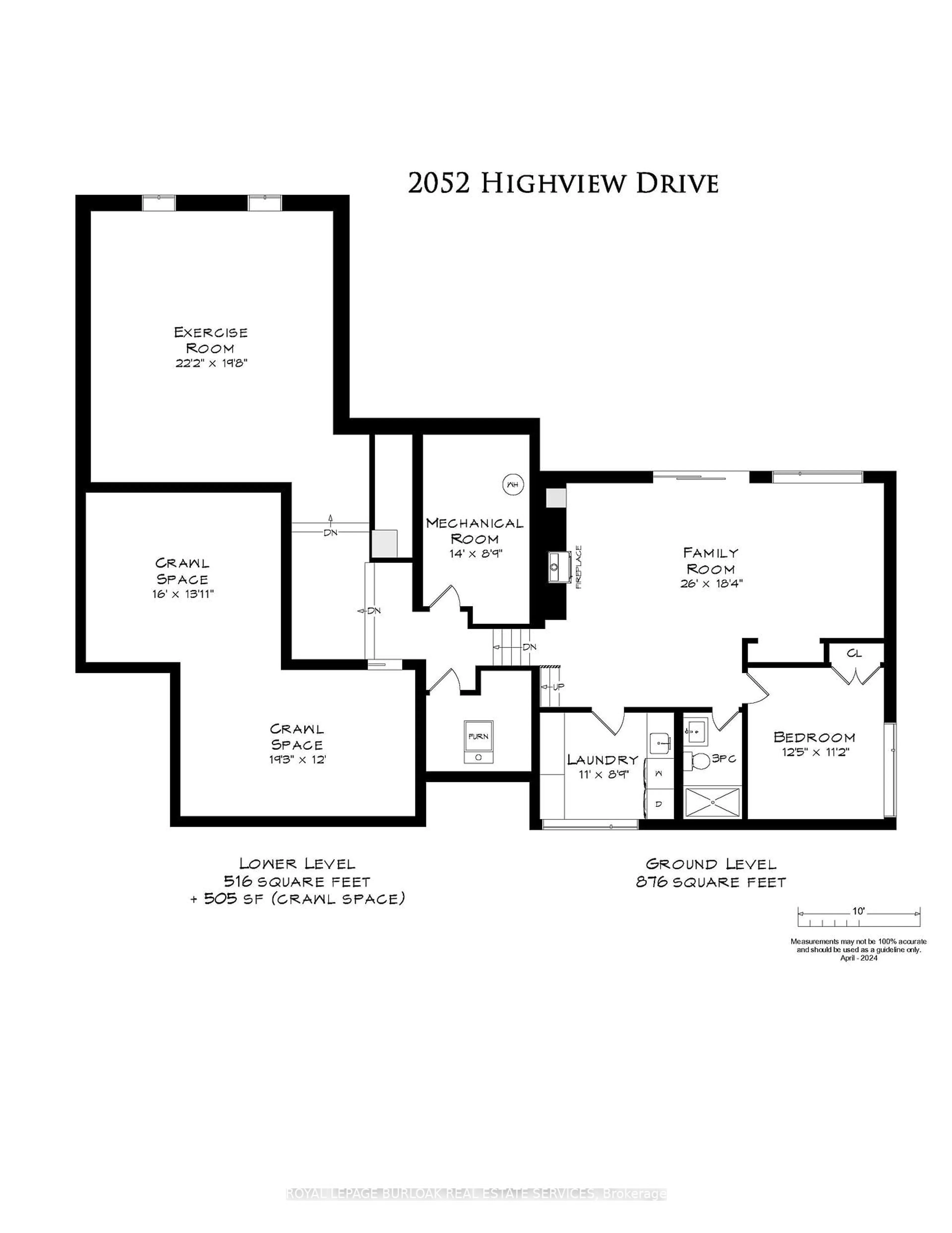 Floor plan for 2052 Highview Dr, Burlington Ontario L7P 0P3