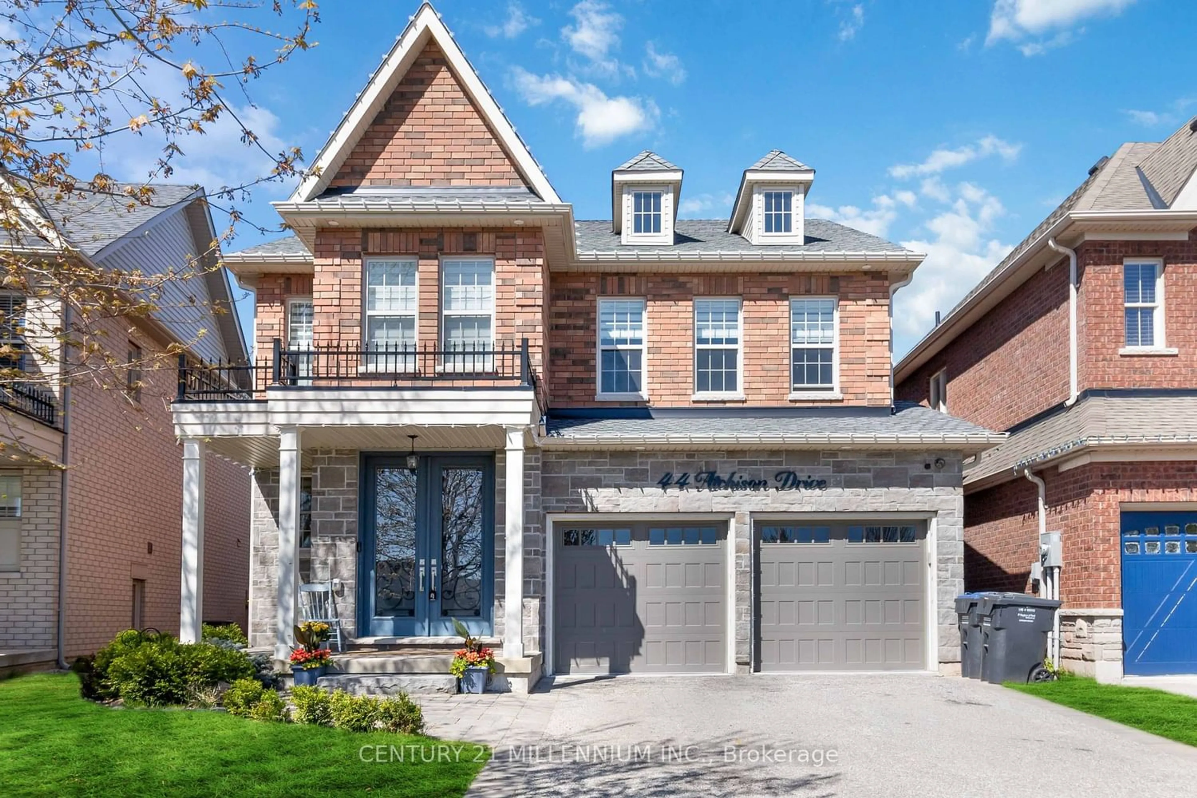 Home with brick exterior material for 44 Atchison Dr, Caledon Ontario L7C 3R5