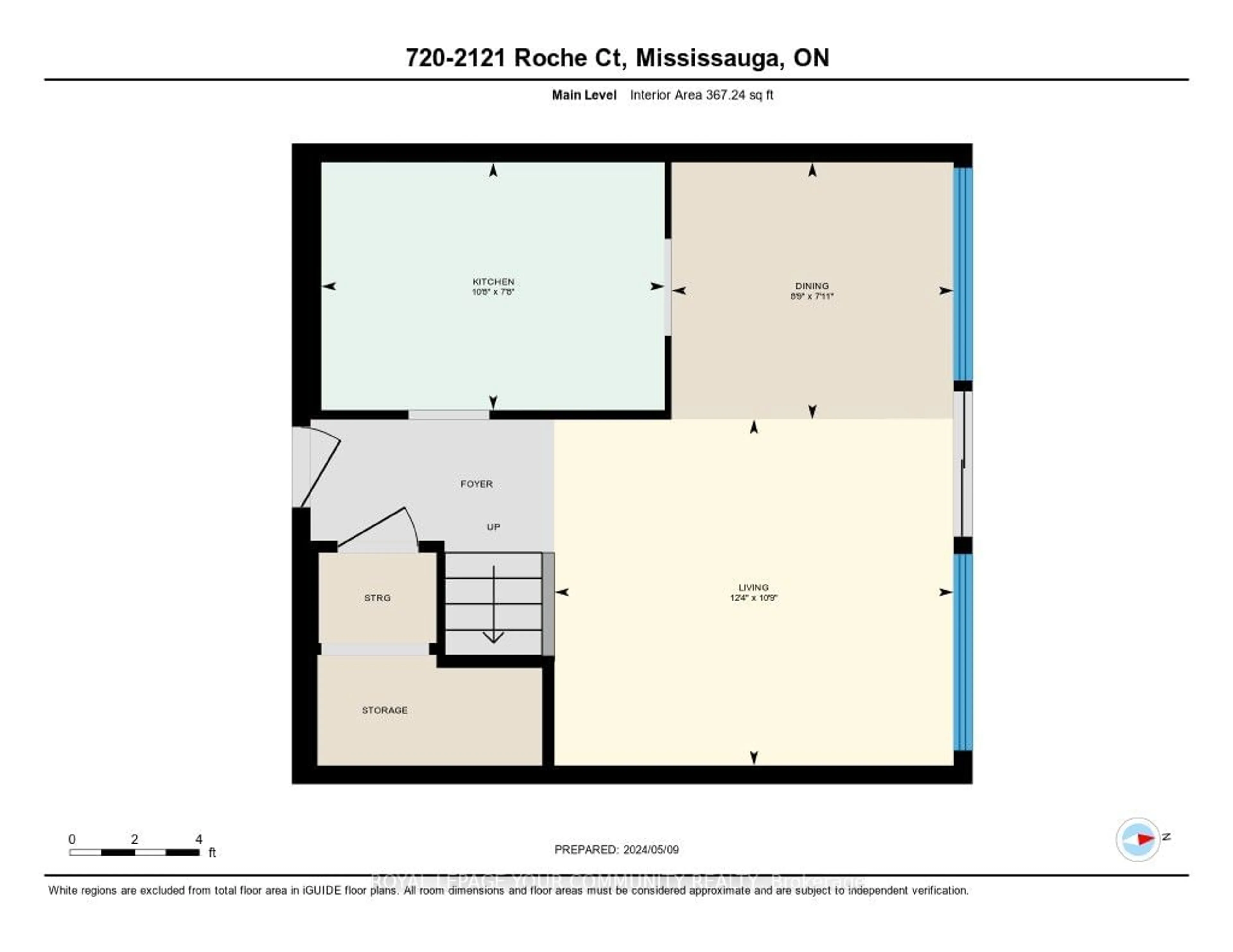 Floor plan for 2121 Roche Crt #720, Mississauga Ontario L5K 2C7