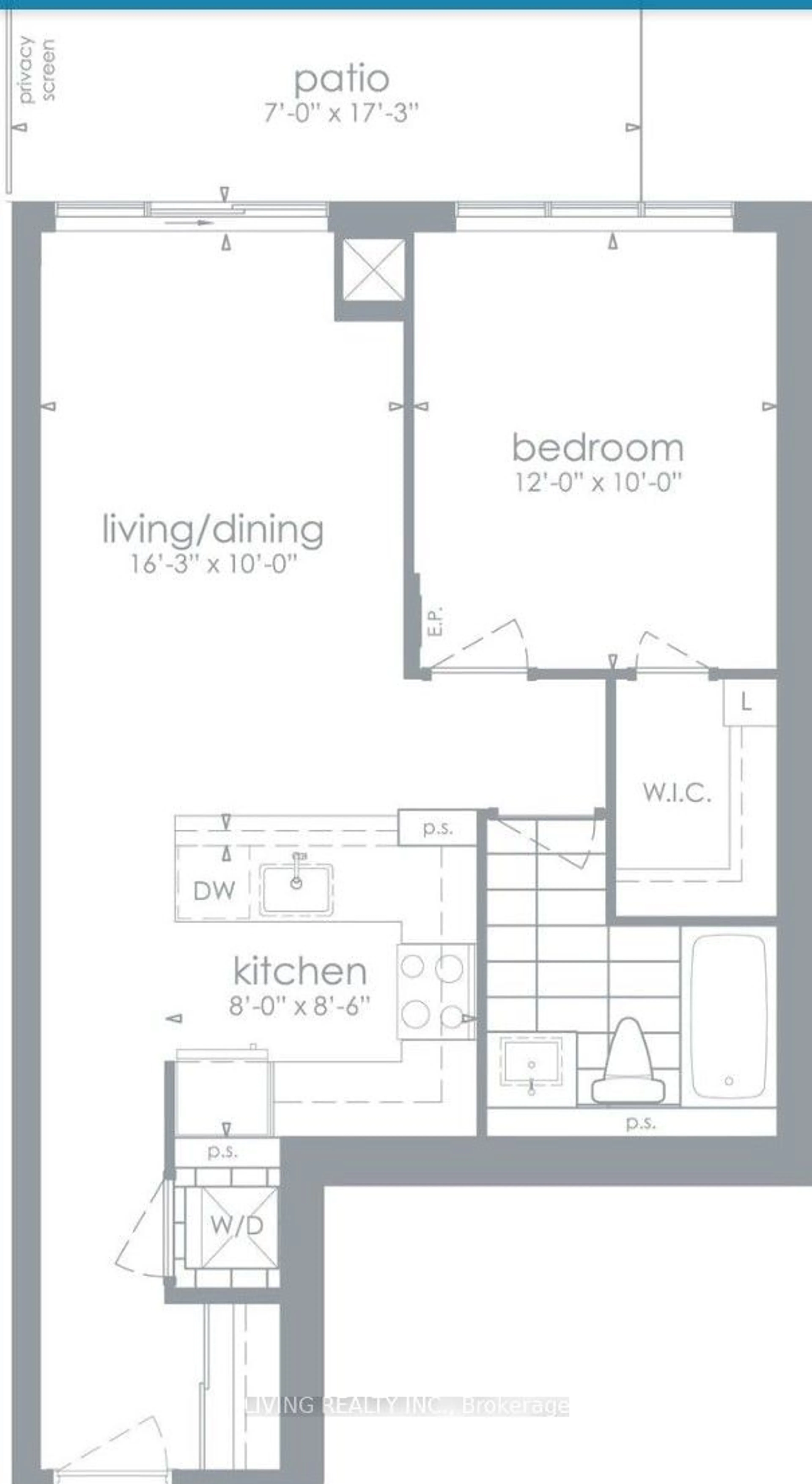 Floor plan for 4633 Glen Erin Dr #1811, Mississauga Ontario L5M 0Y6