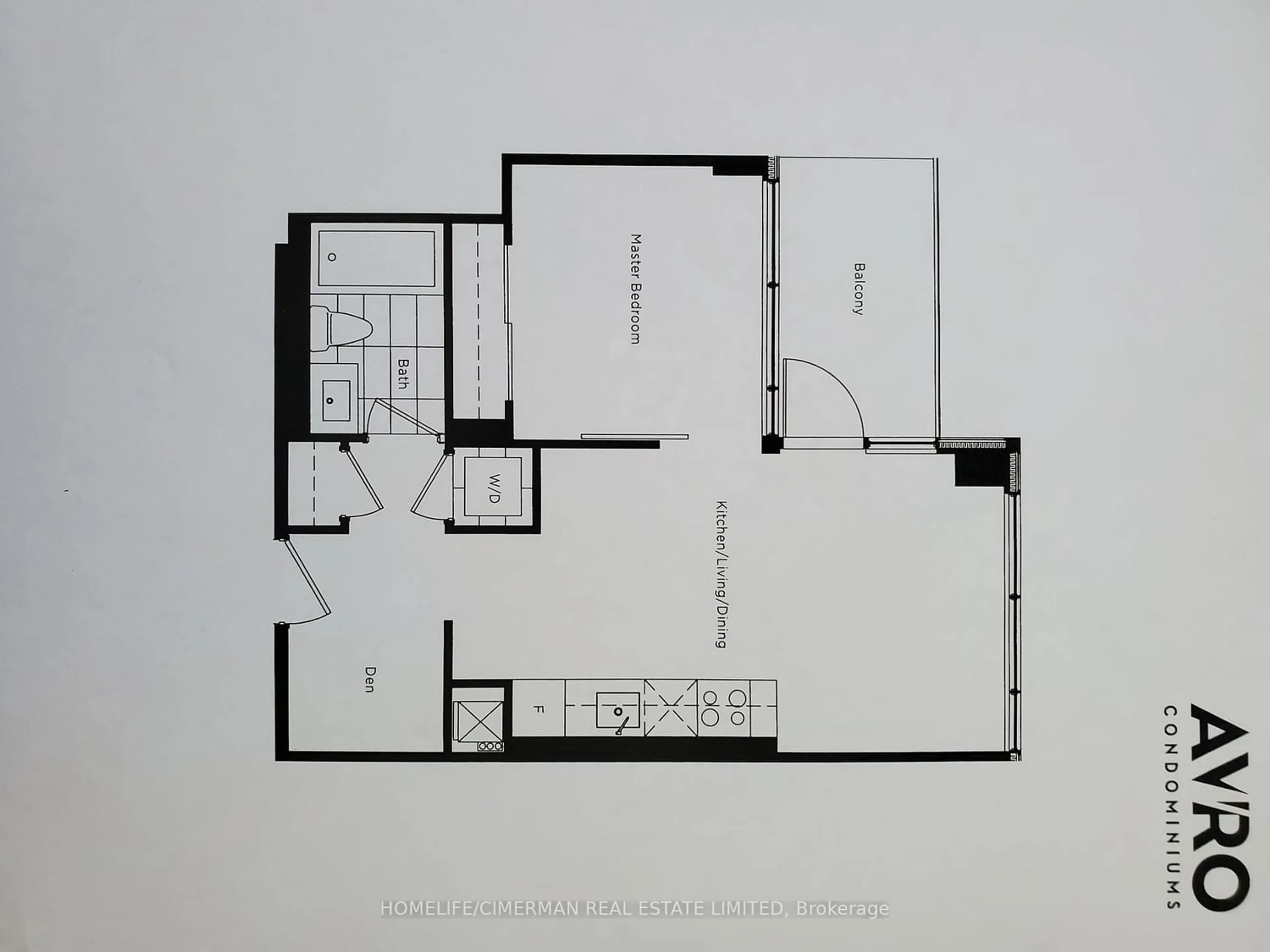 Floor plan for 10 De Boers Dr #1312, Toronto Ontario M3J 0L6
