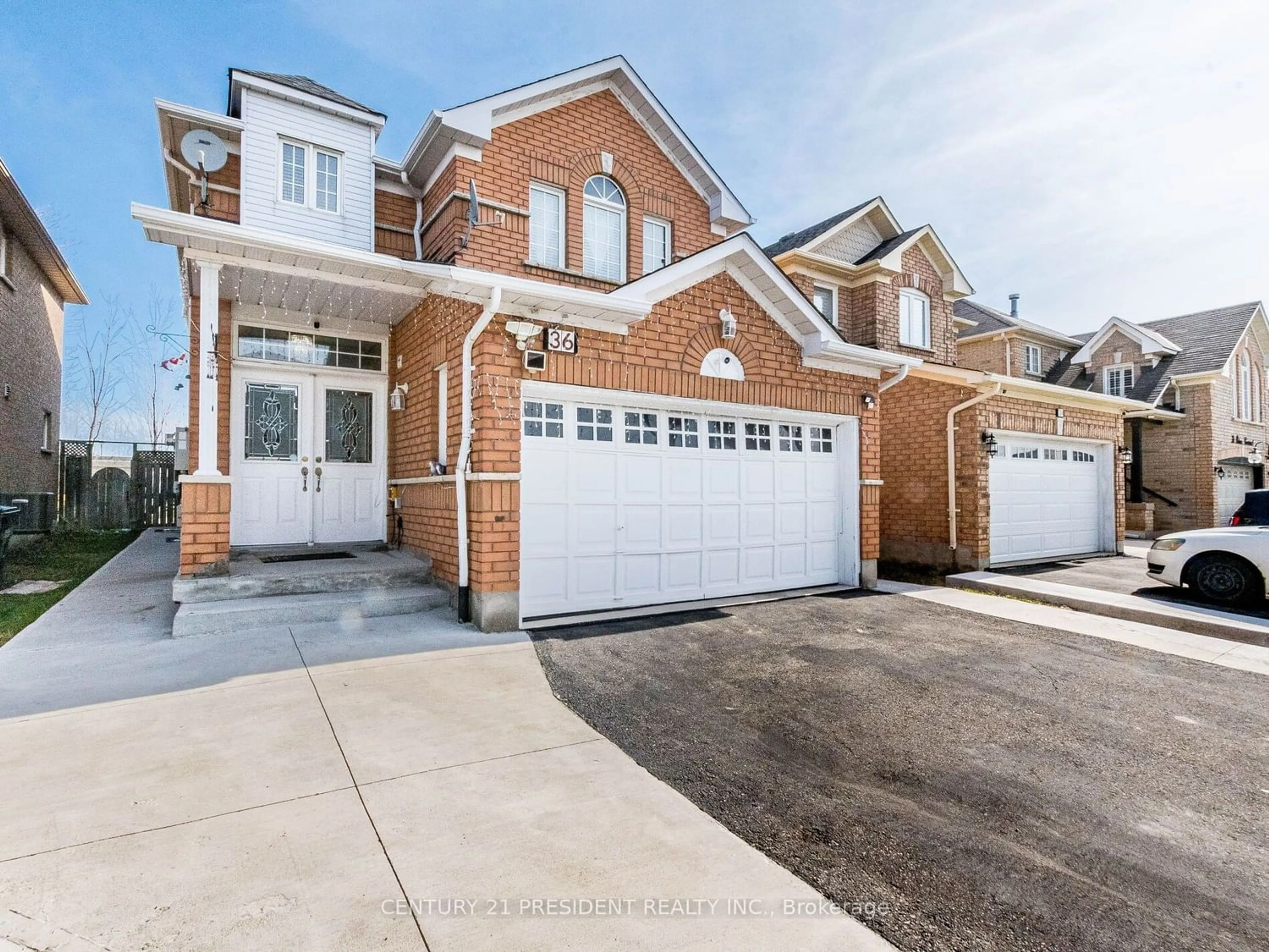 Home with brick exterior material for 36 Prince Cres, Brampton Ontario L7A 2C9