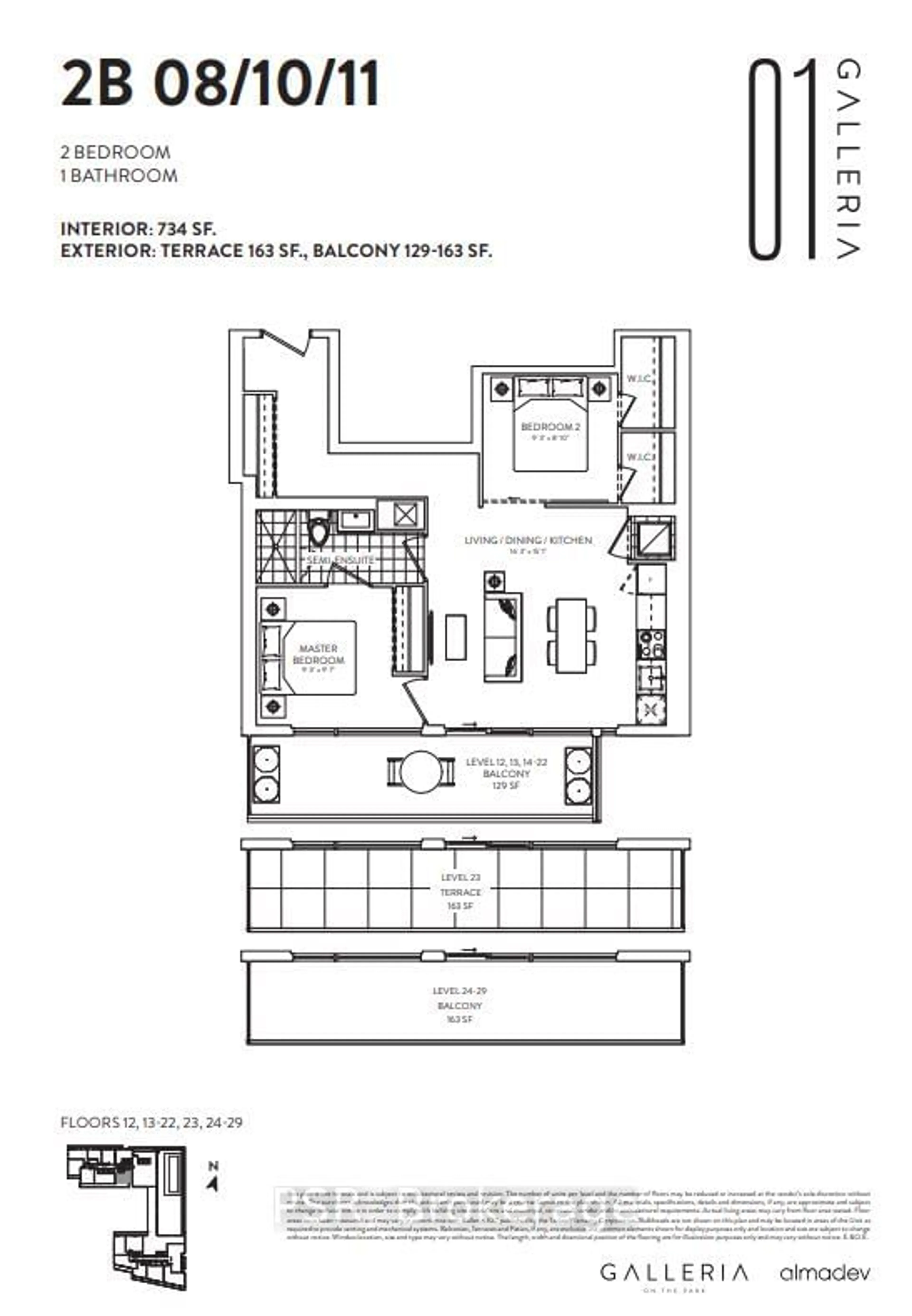 Floor plan for 1245 Dupont St #2811, Toronto Ontario M6H 2A6