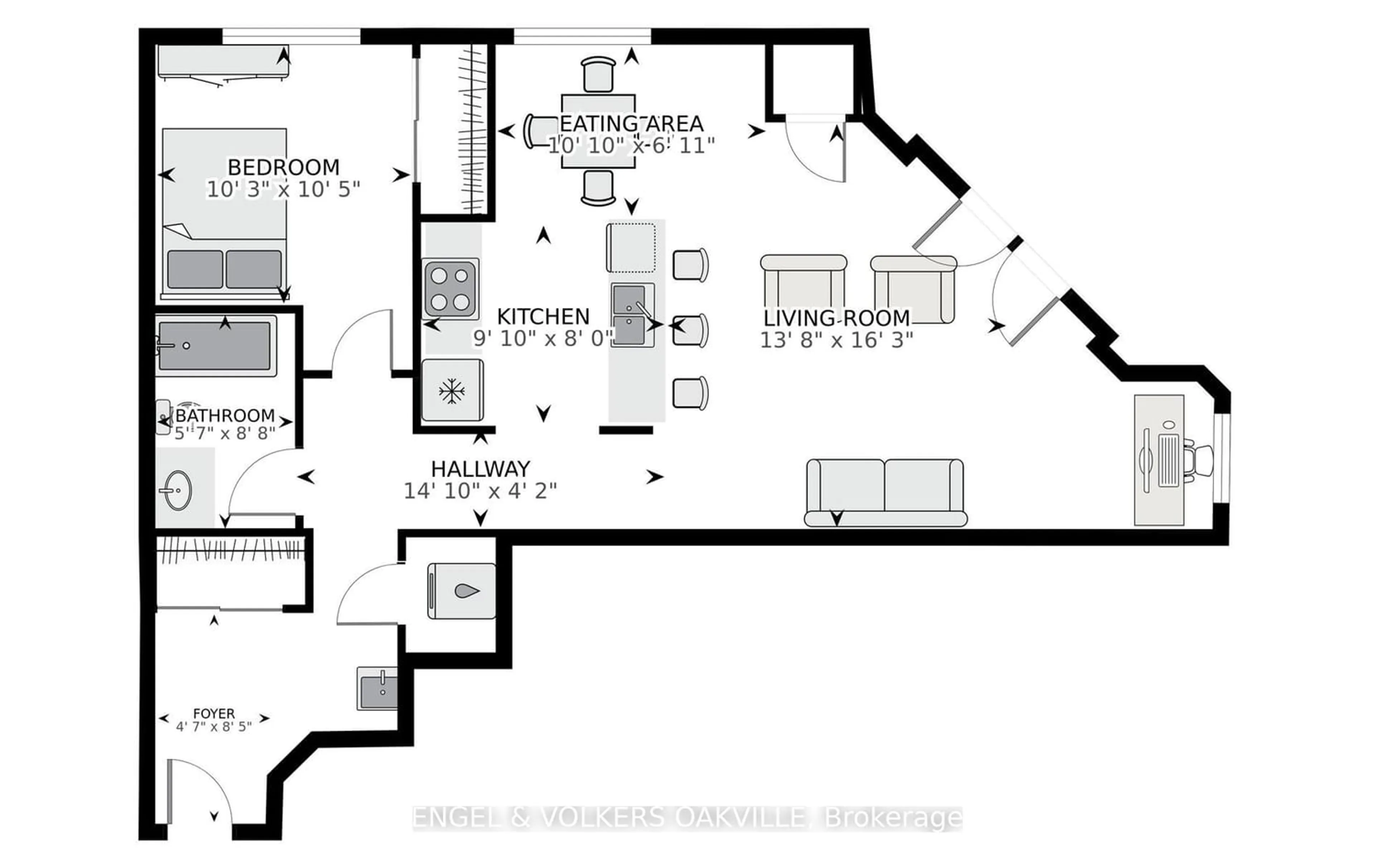 Floor plan for 5327 Upper Middle Rd #218, Burlington Ontario L7L 0E9