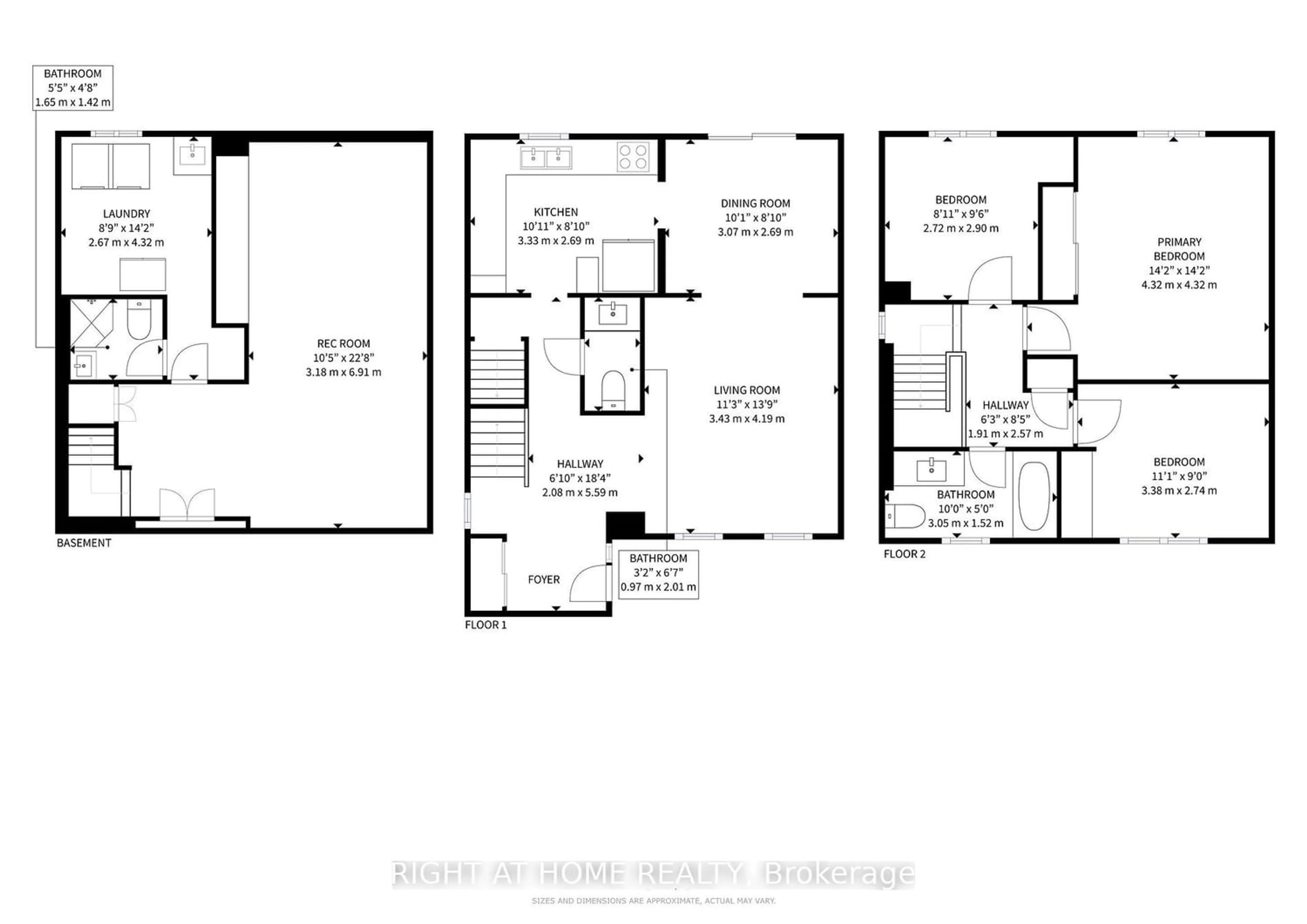 Floor plan for 26 Festoon Pl, Brampton Ontario L6T 4R4
