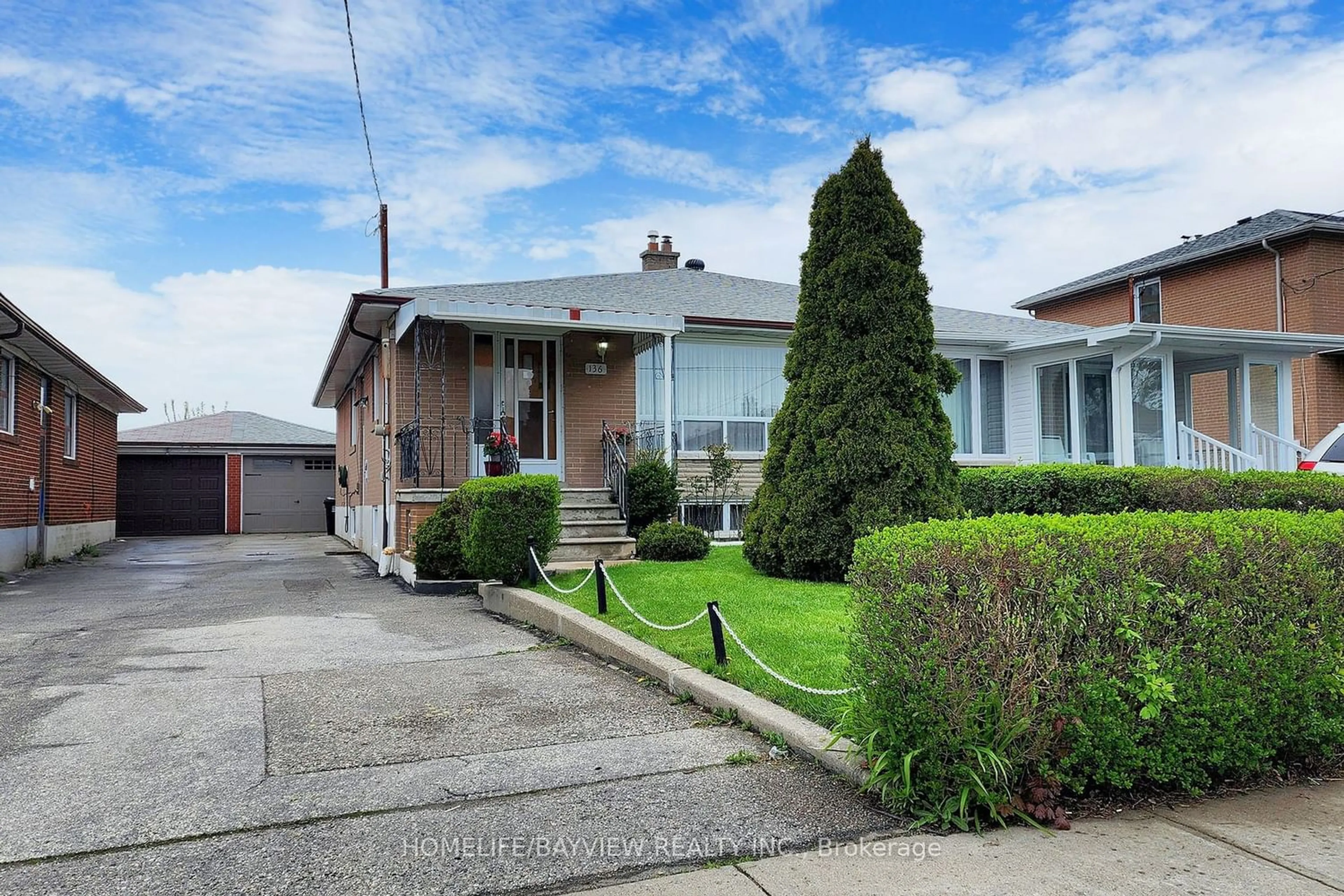 Frontside or backside of a home for 136 Chalkfarm Dr, Toronto Ontario M3L 1L6