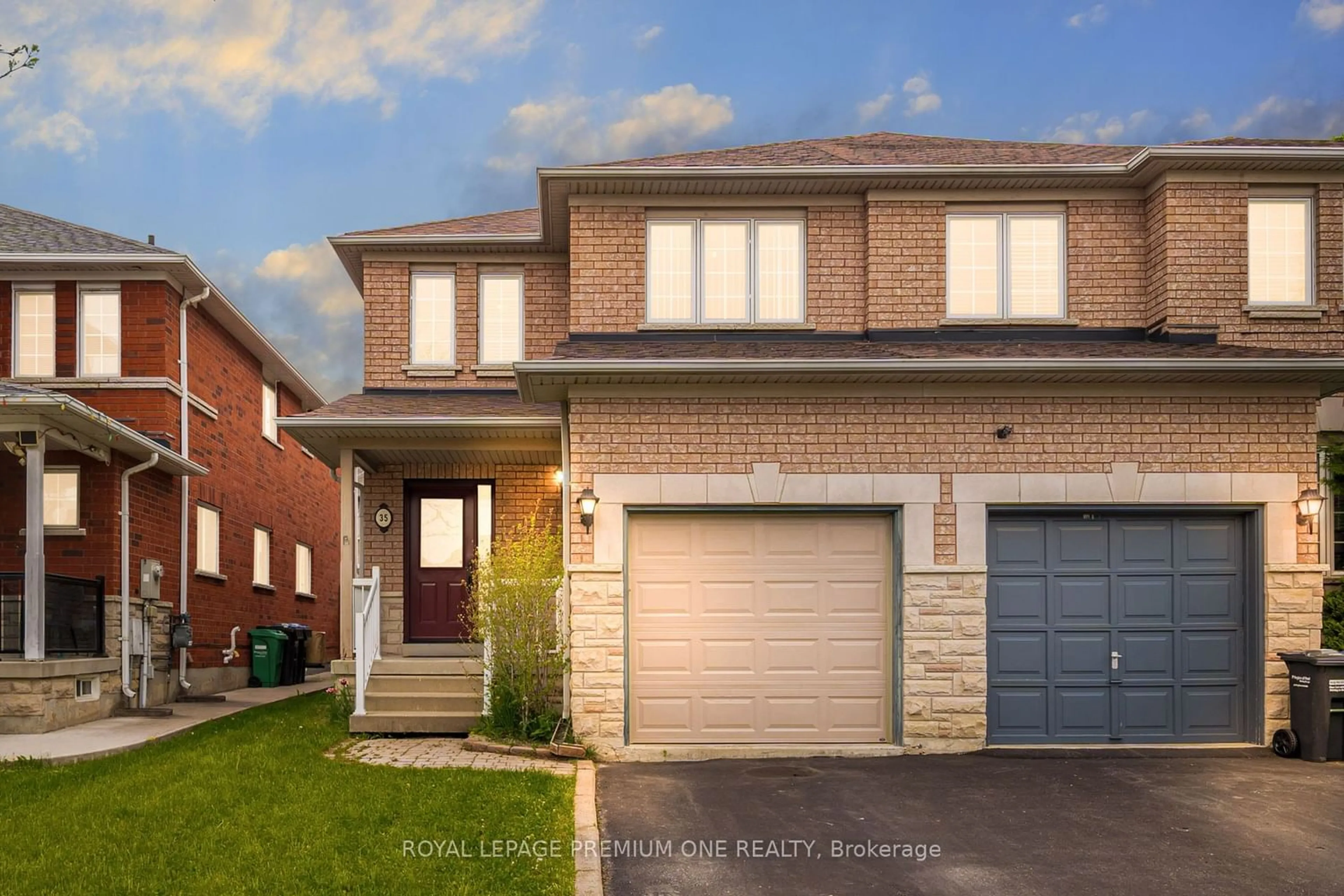 Home with brick exterior material for 35 Big Moe Cres, Brampton Ontario L6P 1J7