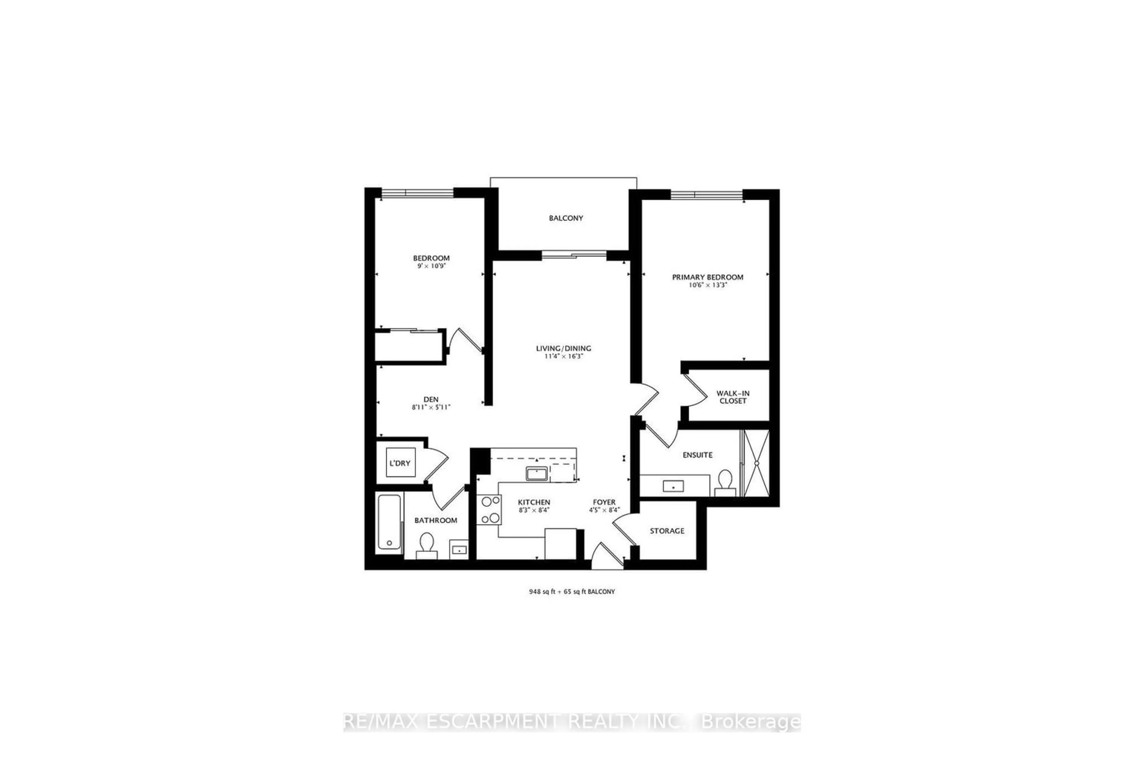 Floor plan for 320 Plains Rd #310, Burlington Ontario L7T 0C1