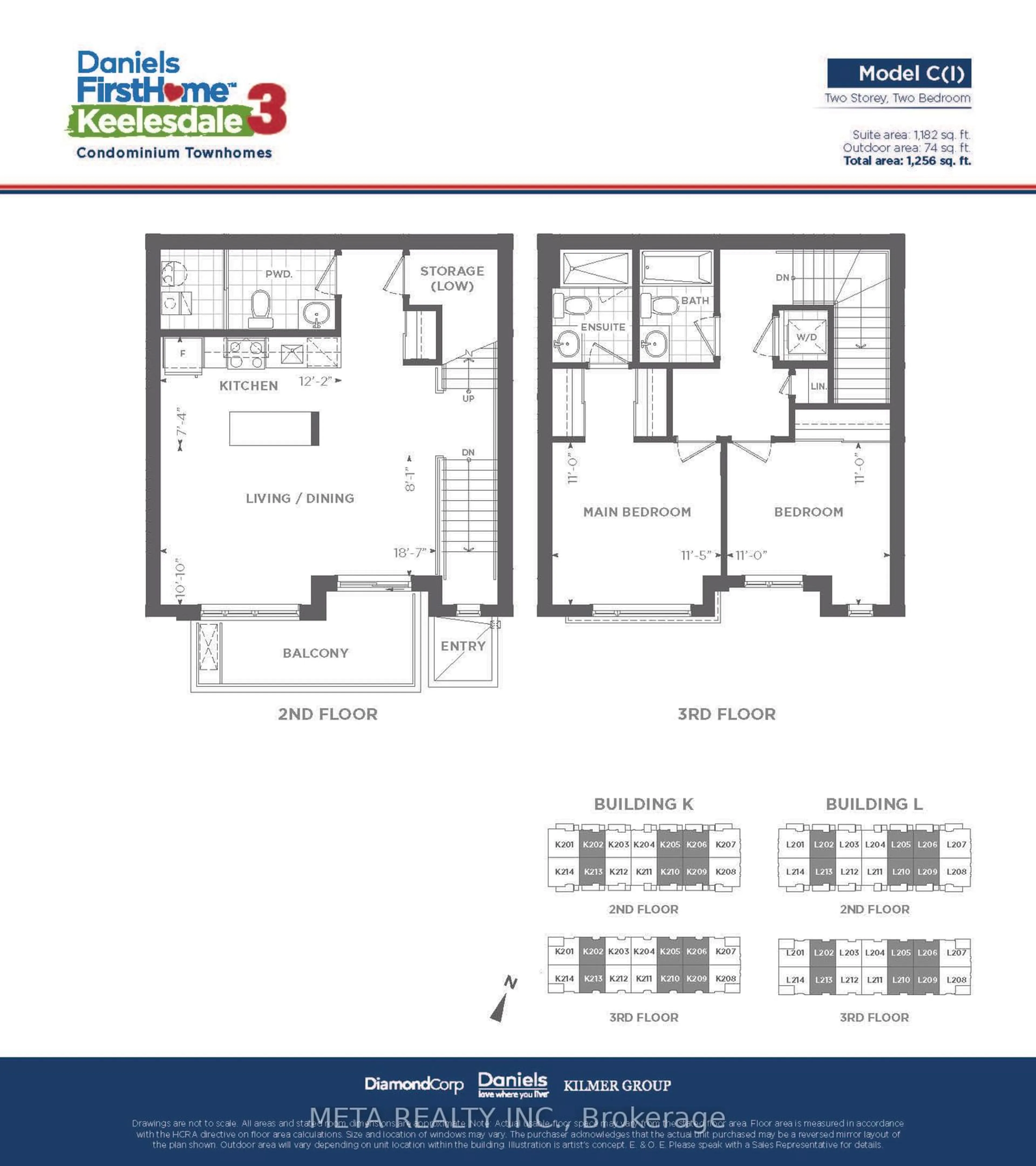 Floor plan for 145 Canon Jackson Dr #P-202, Toronto Ontario M6M 0E1