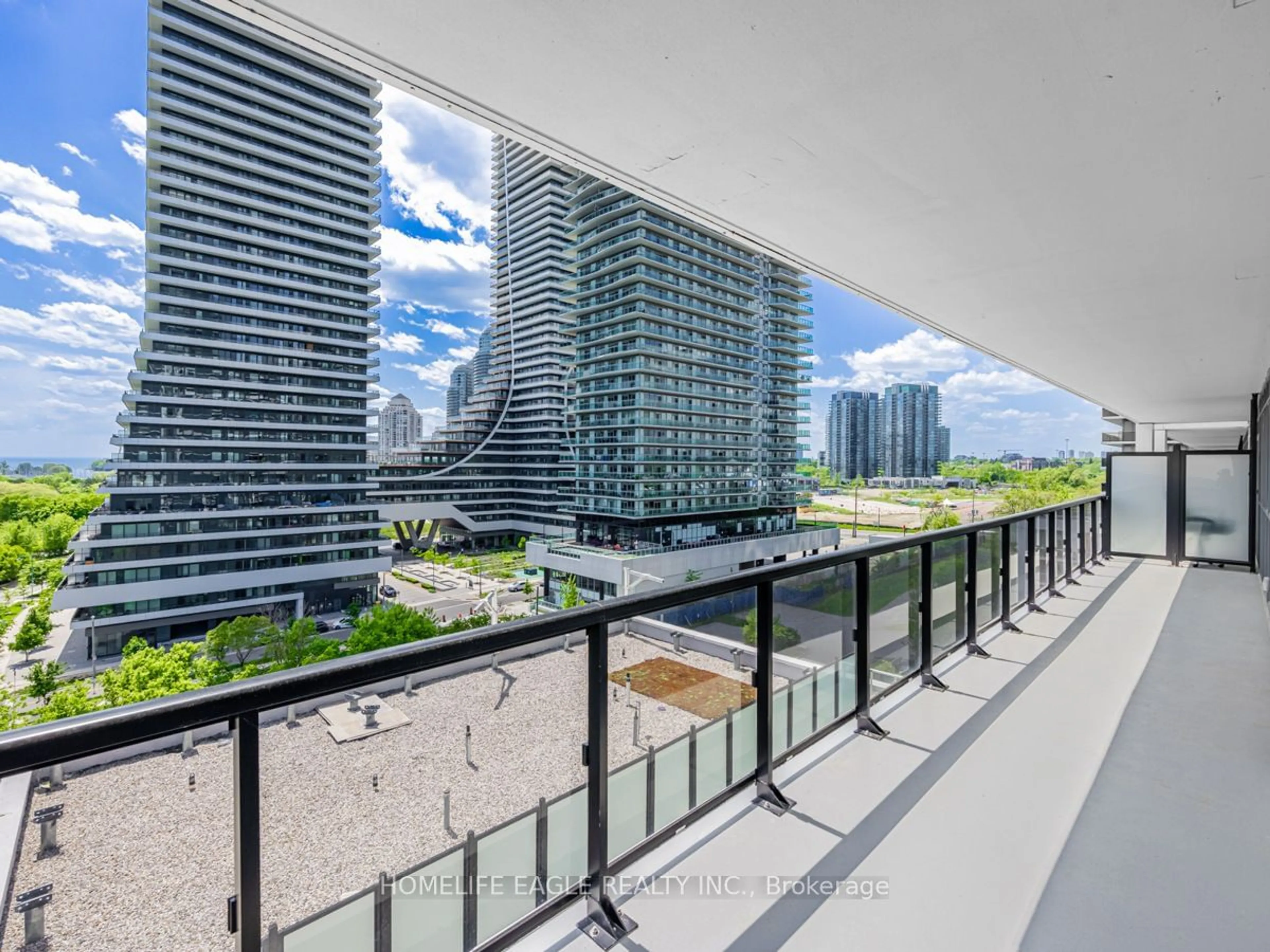 Balcony in the apartment for 65 Annie Craig Dr #709, Toronto Ontario M8V 0G3
