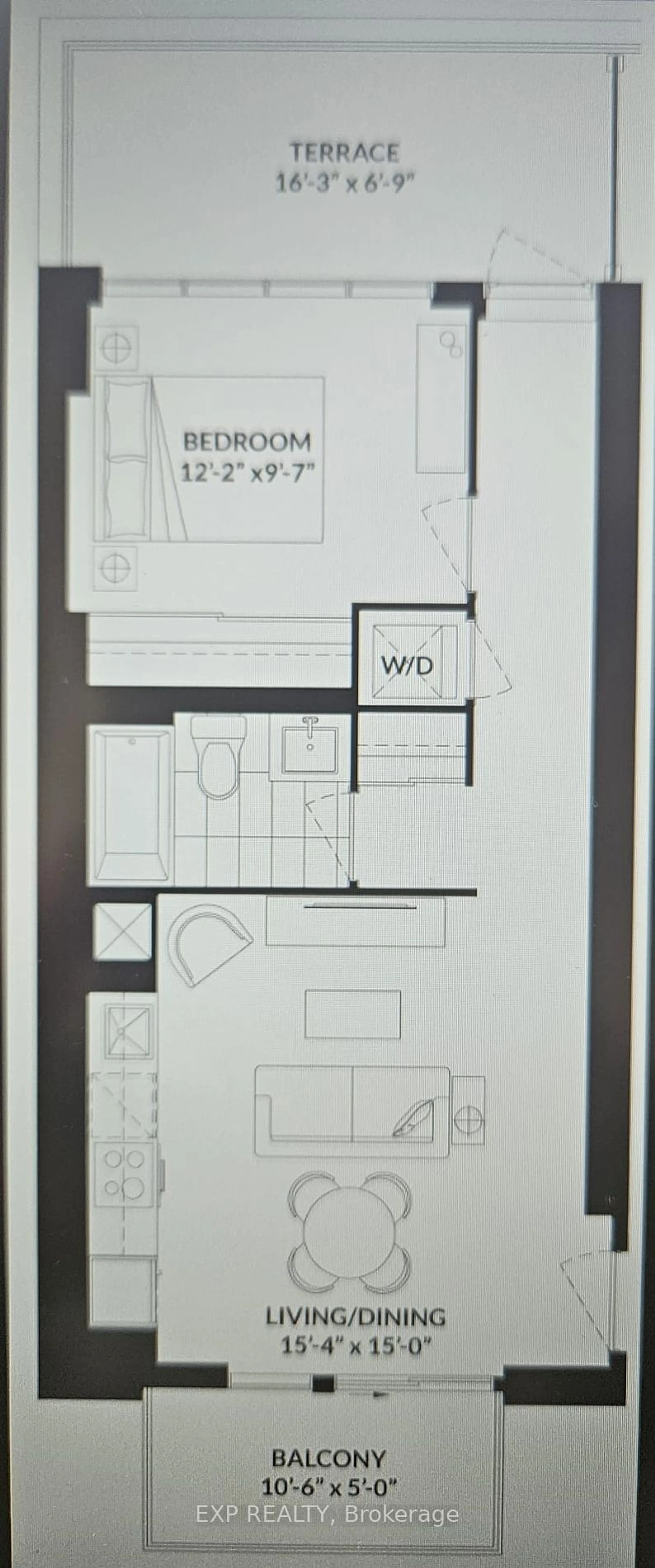 Floor plan for 2300 St Clair Ave #527, Toronto Ontario M6N 1K8