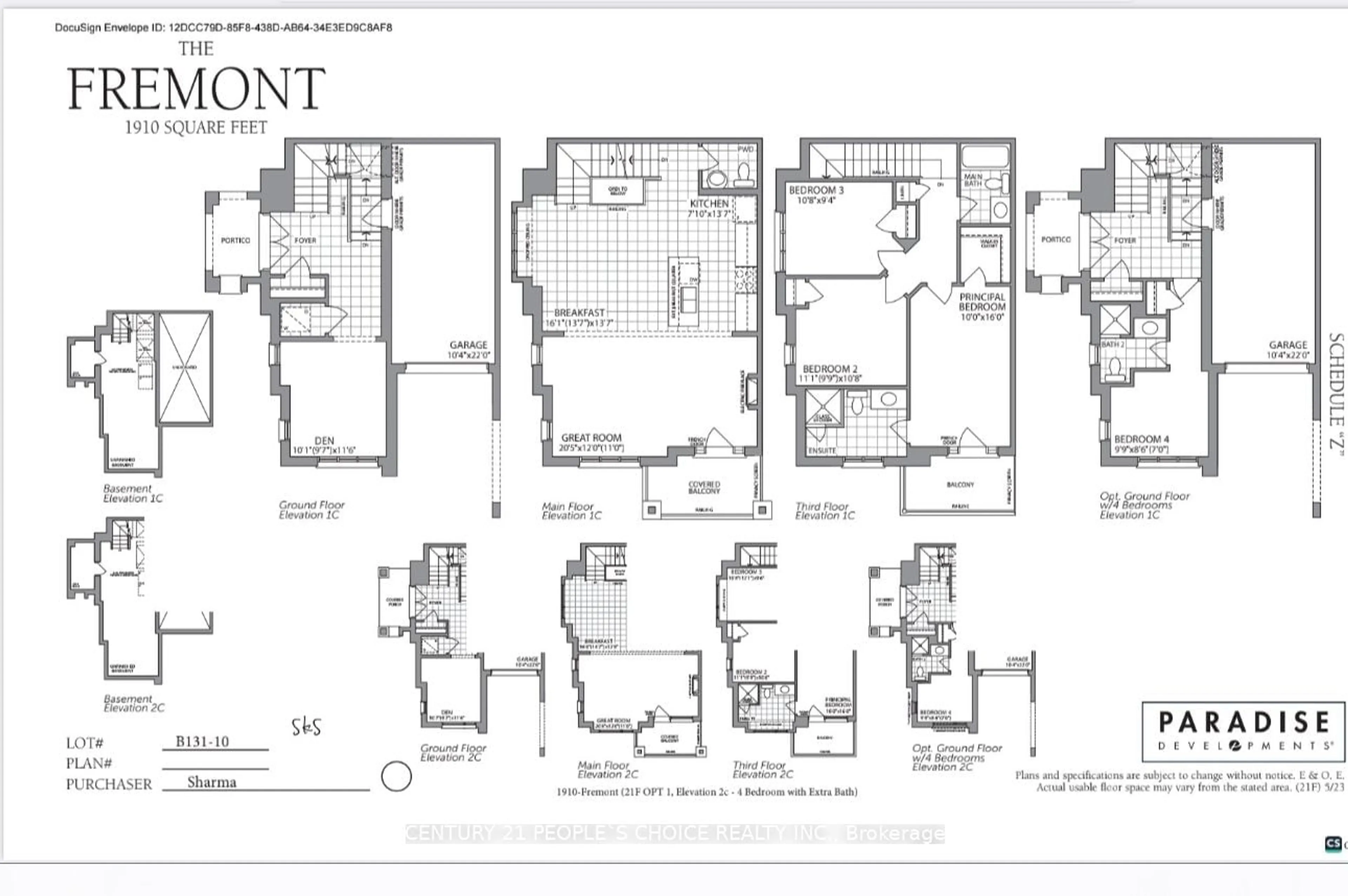 Floor plan for 131 Monreau Dr, Brampton Ontario L6Z 1Z4