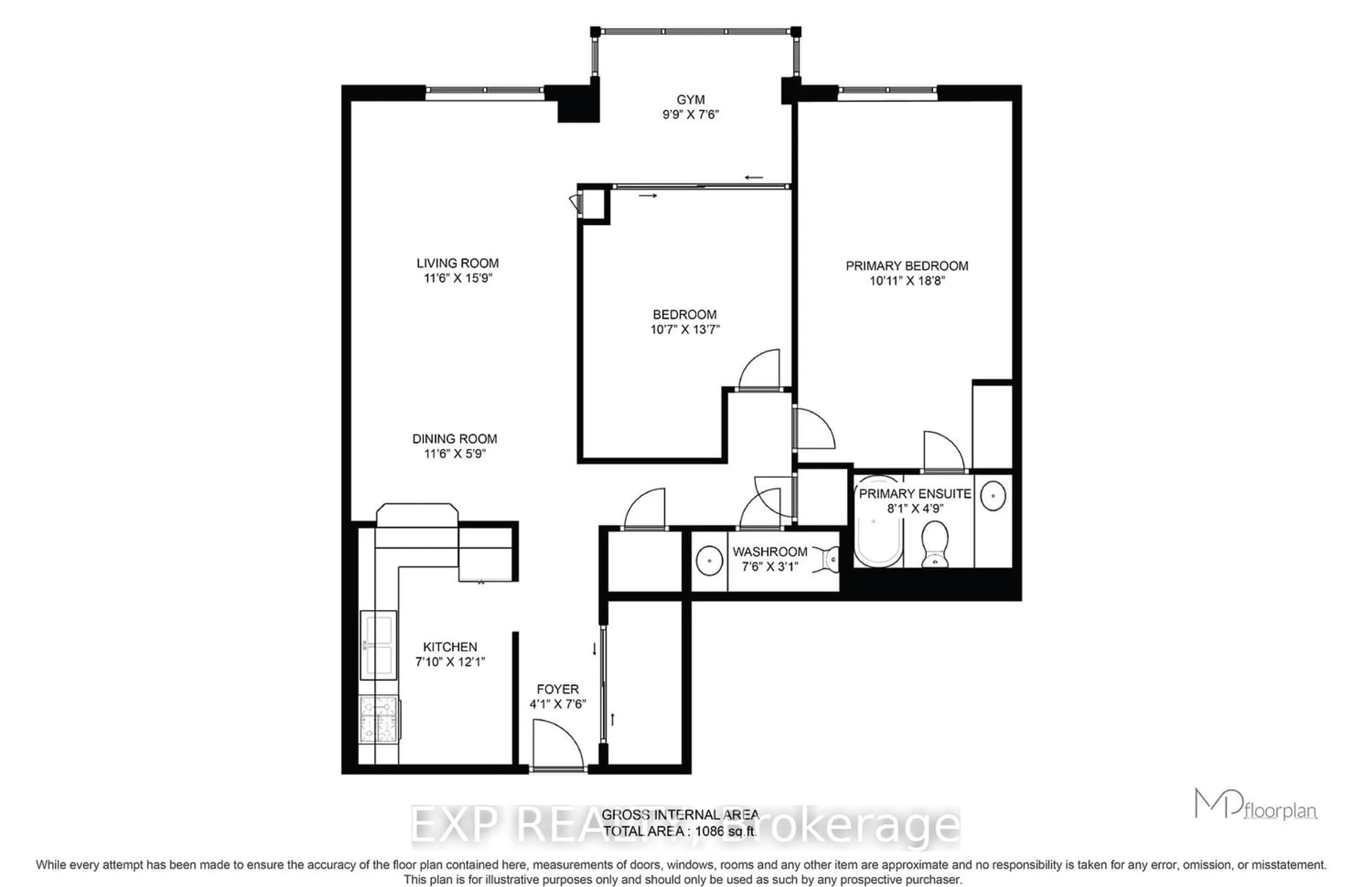 Floor plan for 1485 Lakeshore Rd #918, Mississauga Ontario L5E 3G2