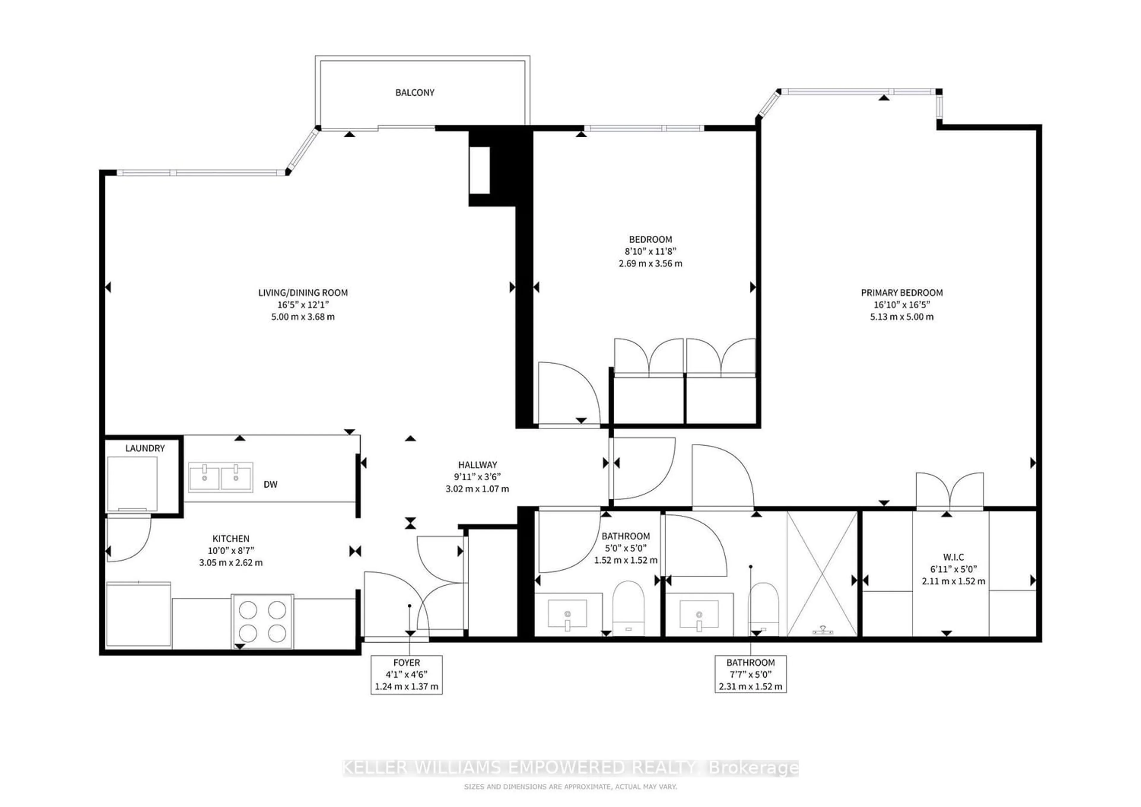 Floor plan for 3077 Weston Rd #1811, Toronto Ontario M9M 3A1