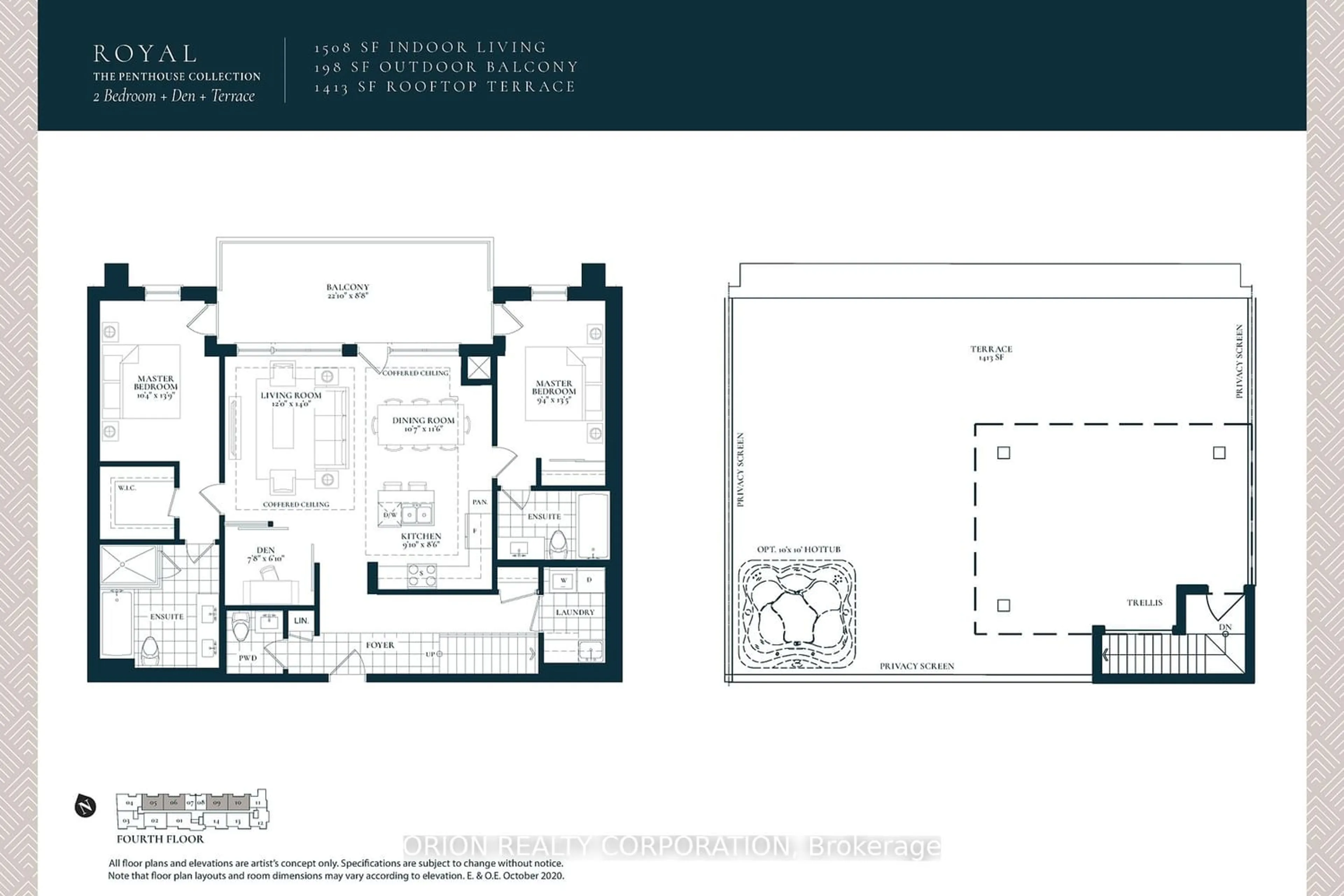 Floor plan for 123 Maurice Dr #406, Oakville Ontario L6K 2W6