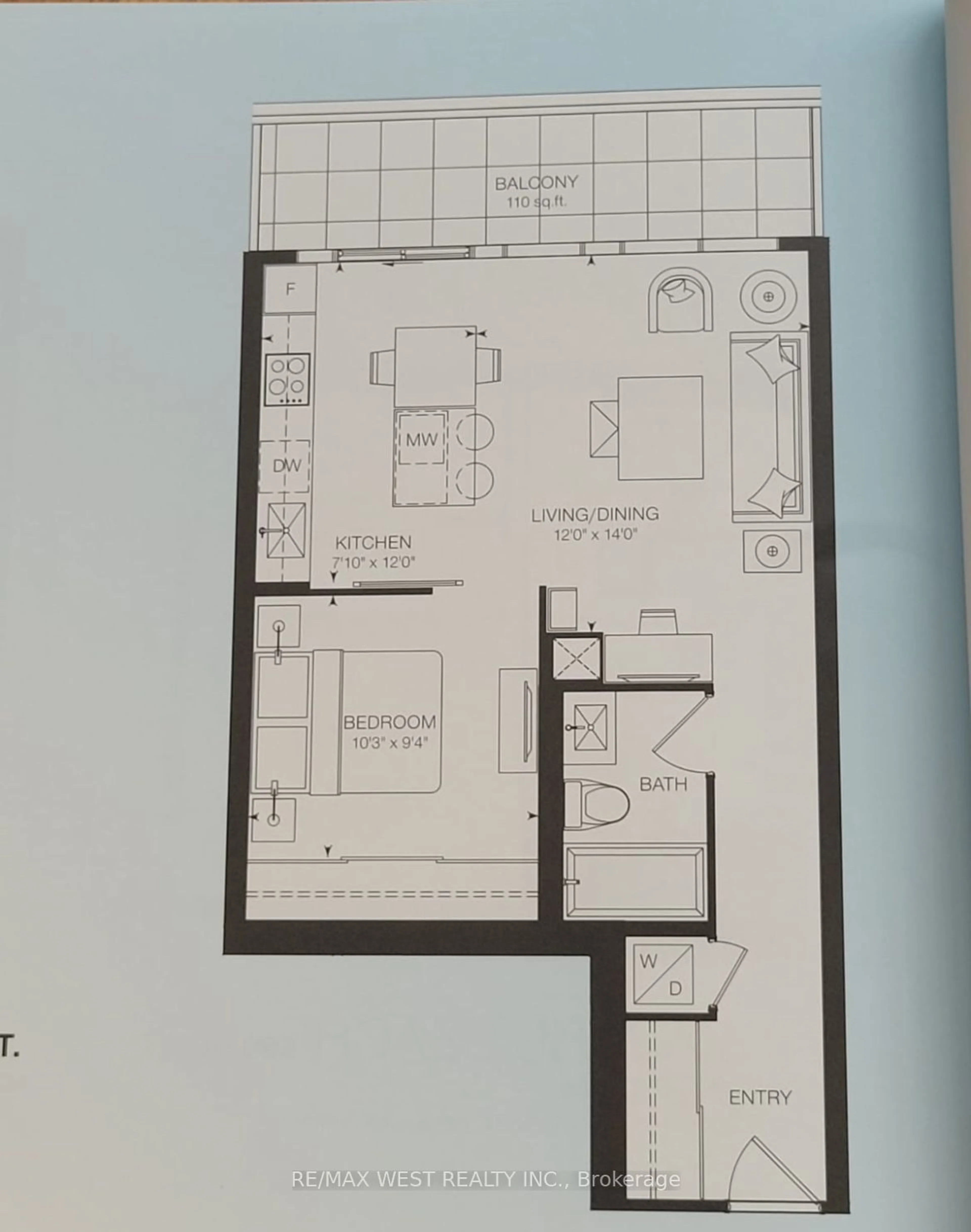 Floor plan for 60 Annie Craig Dr #B104, Toronto Ontario M8V 0C5