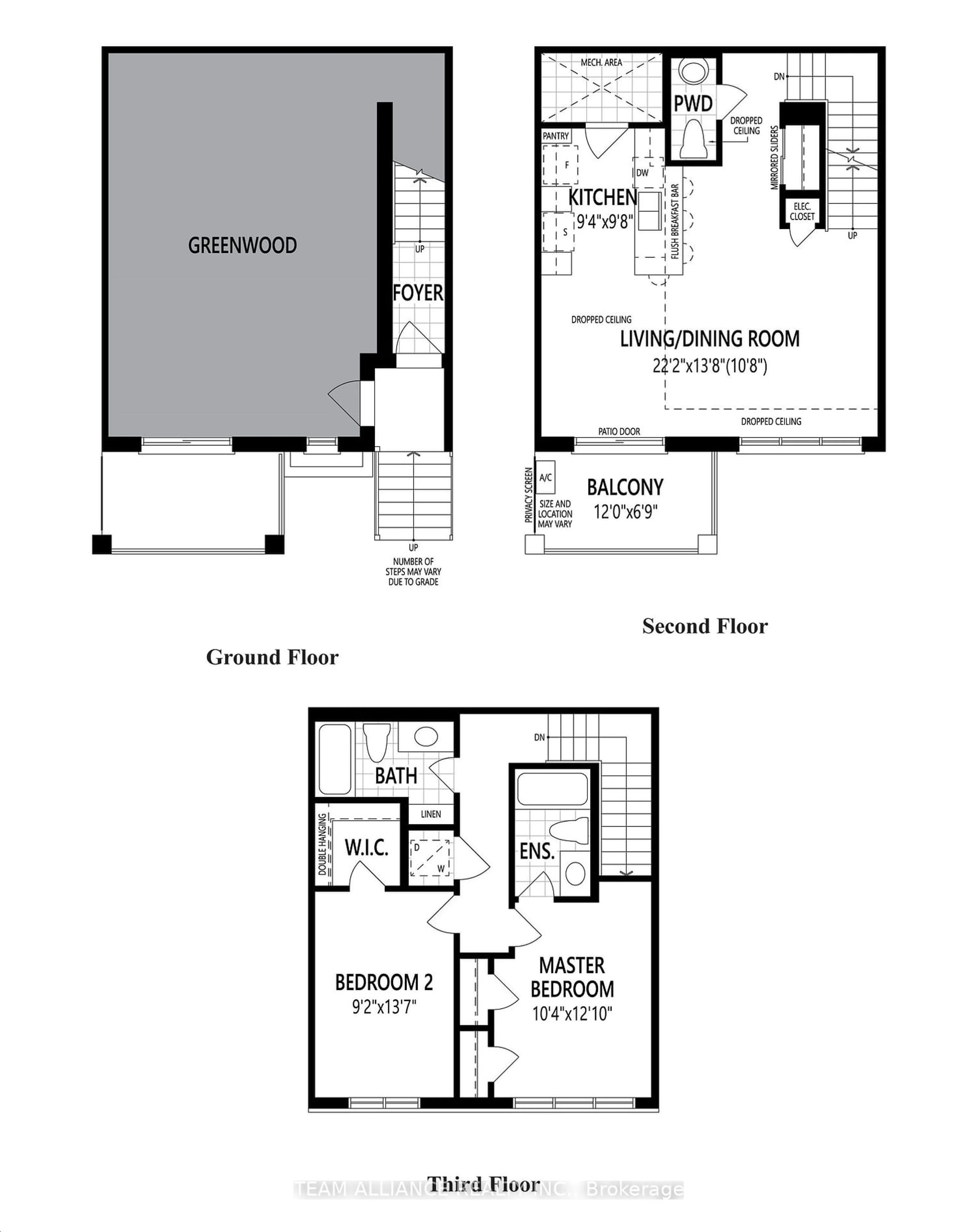 Floor plan for 230 Lagerfeld Dr #15, Brampton Ontario L7A 5G9