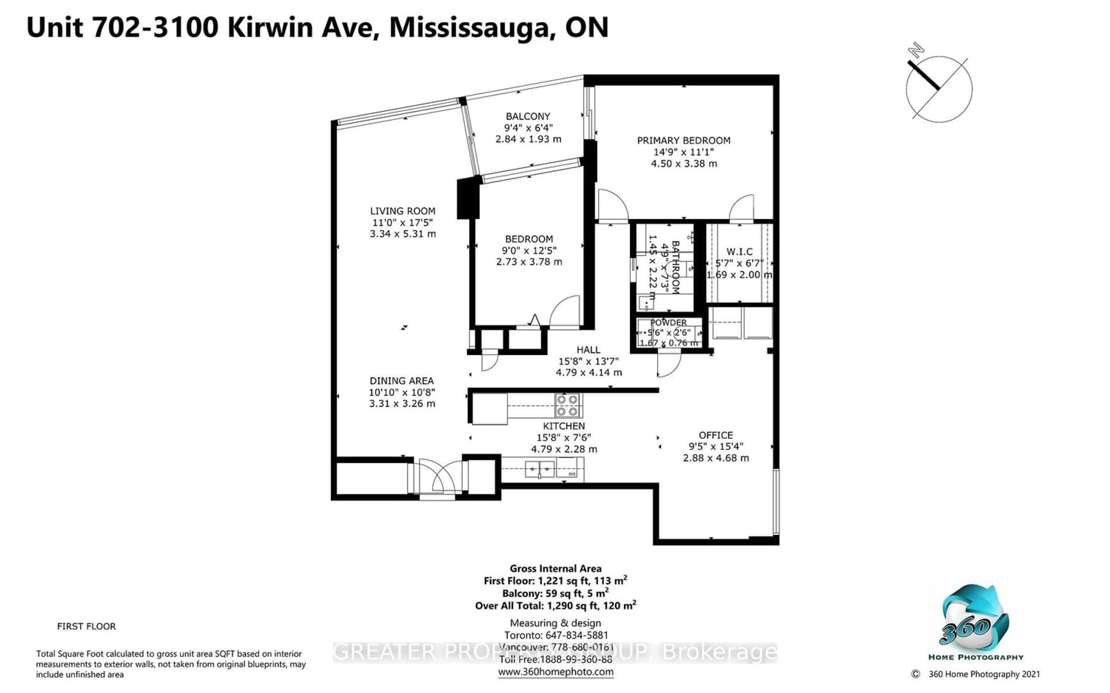 Floor plan for 3100 Kirwin Ave #702, Mississauga Ontario L5A 3S6