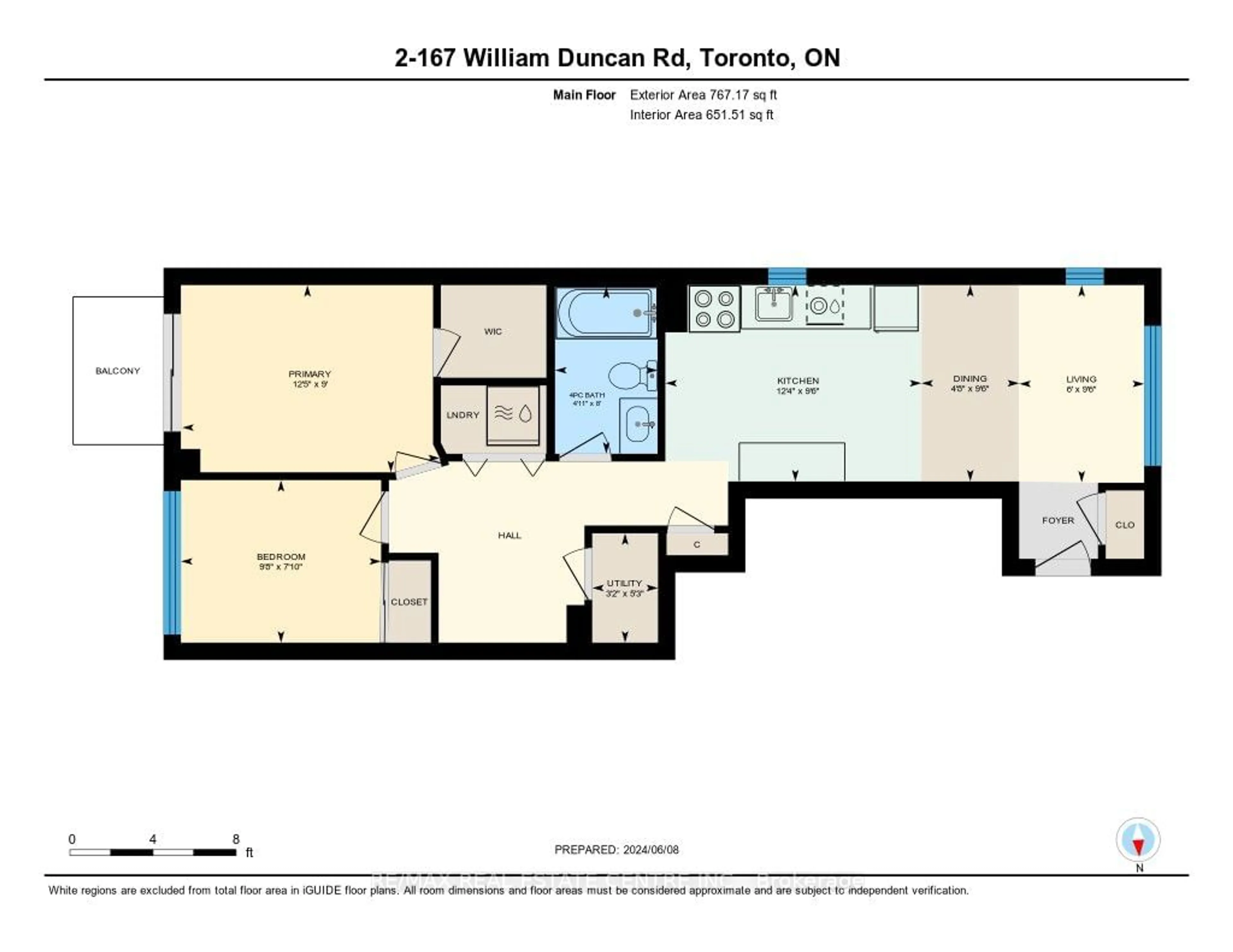 Floor plan for 167 William Duncan Rd #2, Toronto Ontario M3K 0B5