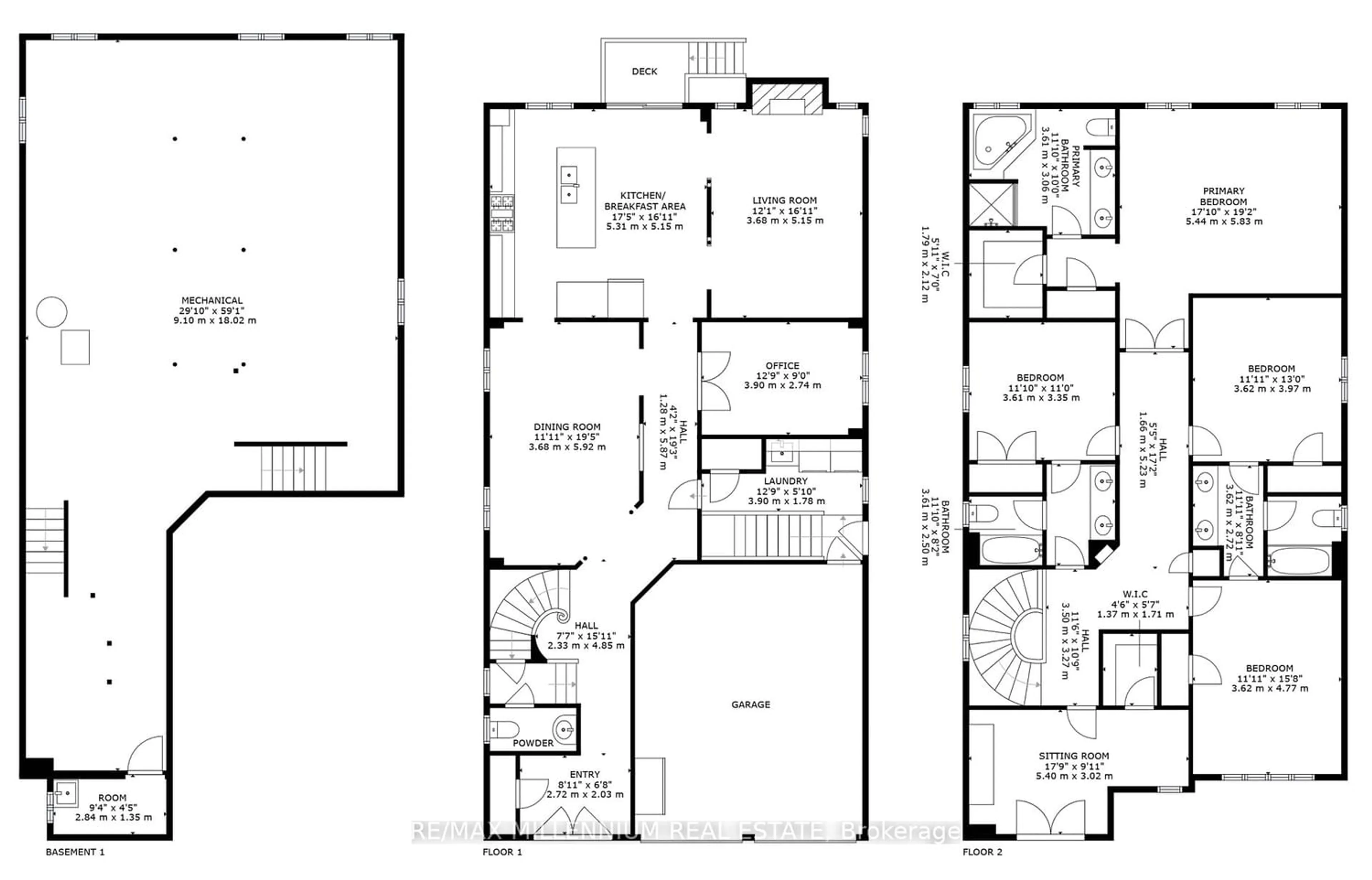 Floor plan for 80 Hanbury Cres, Brampton Ontario L6X 5N7