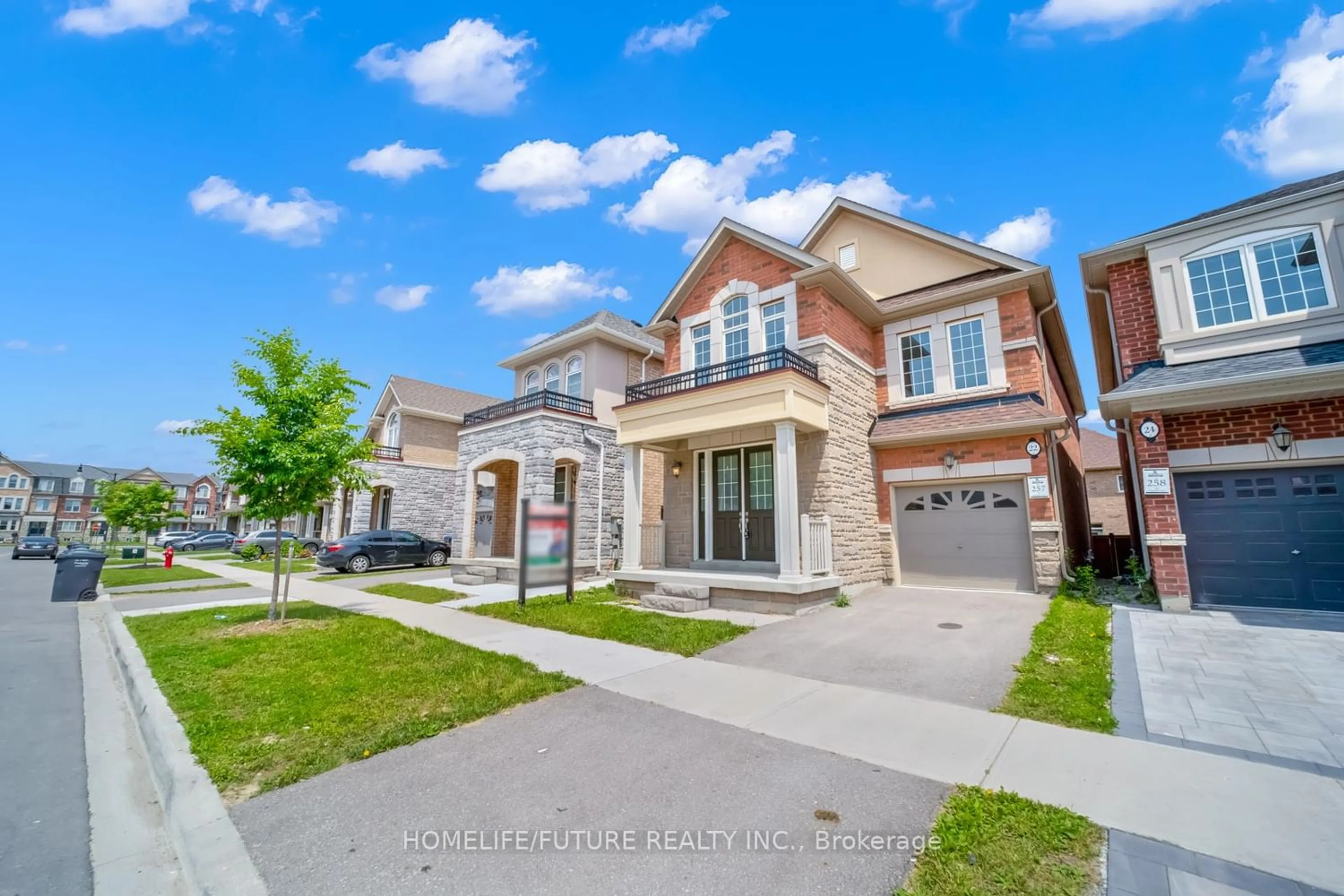 Home with brick exterior material for 22 Pearman Cres, Brampton Ontario L7A 4Y8