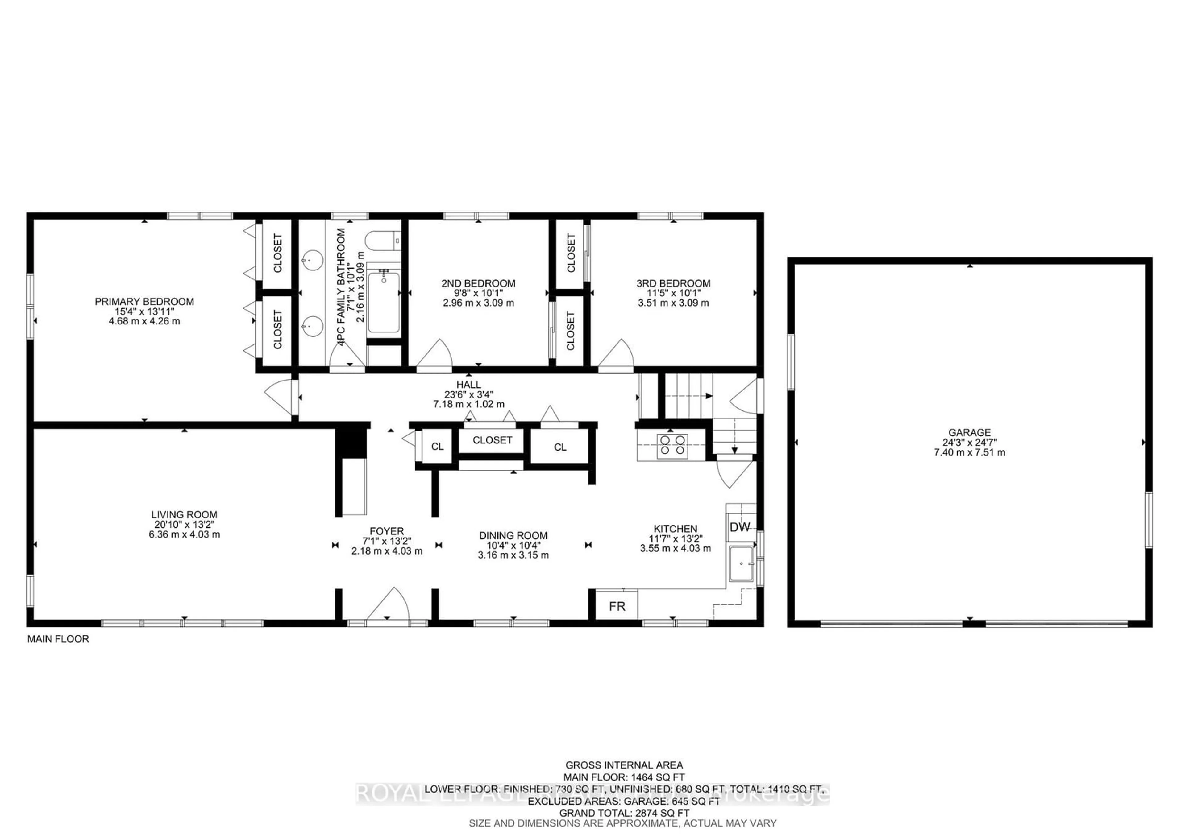 Floor plan for 25 Caroline St, Halton Hills Ontario L7G 2J5