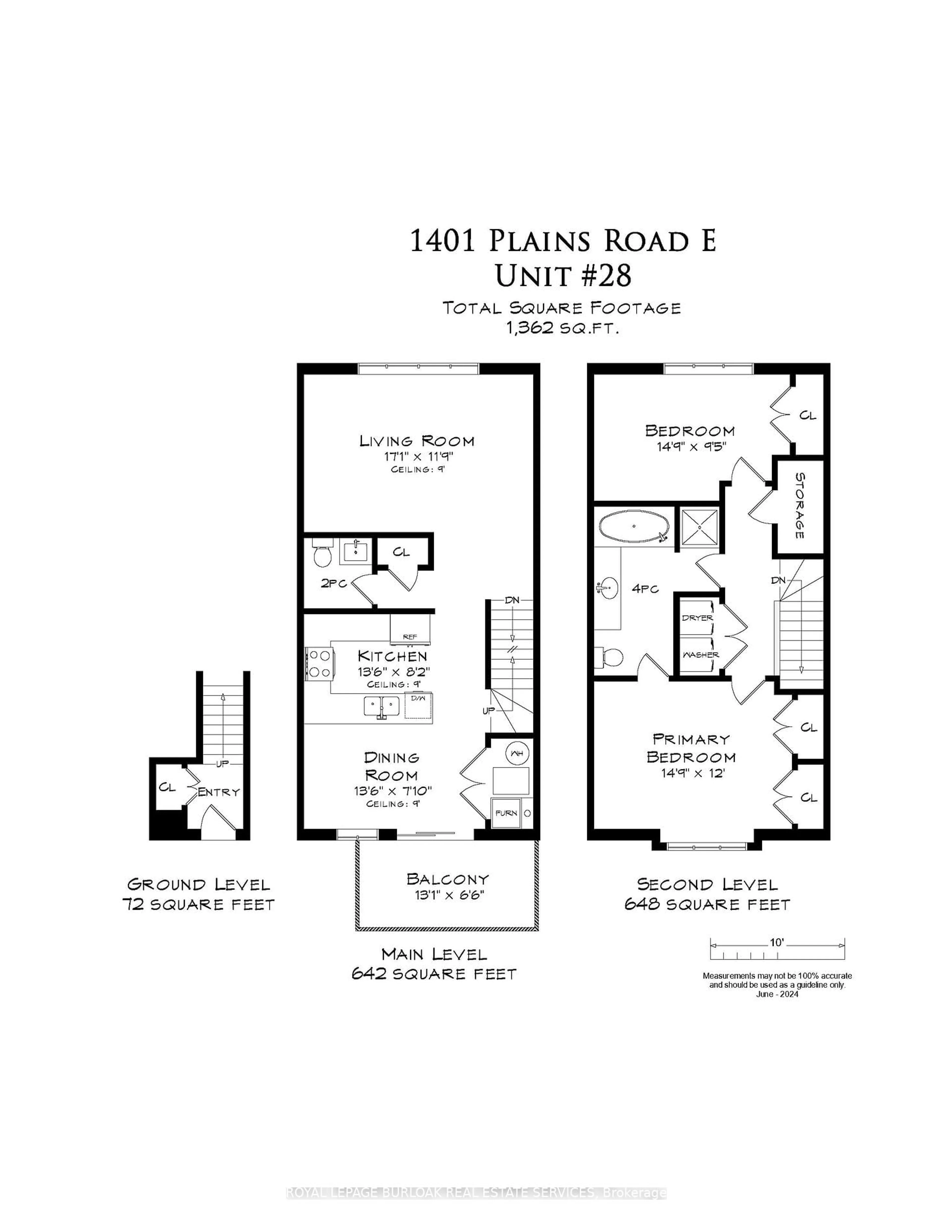 Floor plan for 1401 Plains Rd #28, Burlington Ontario L7R 0C2