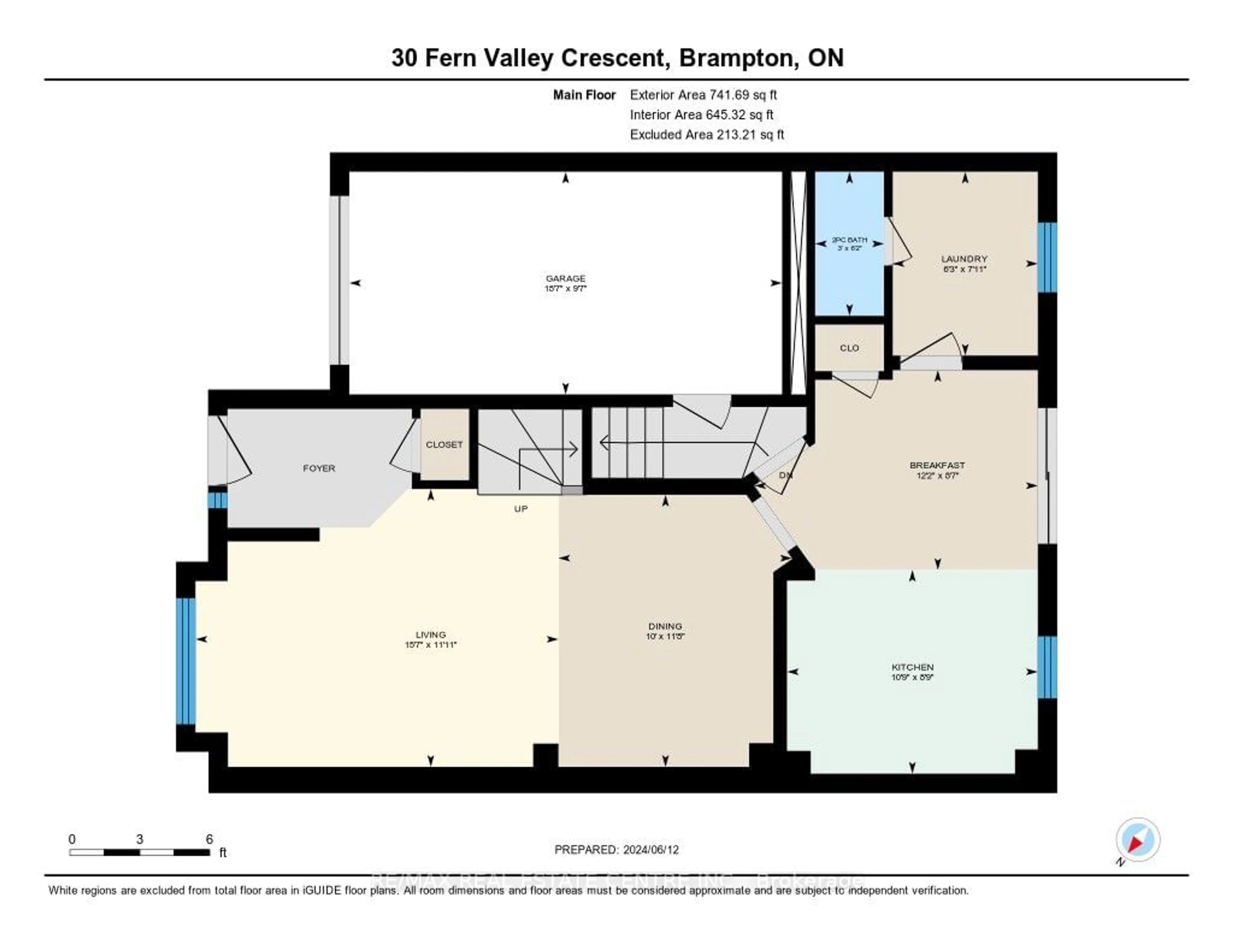 Floor plan for 30 Fern Valley Cres, Brampton Ontario L6R 1K7