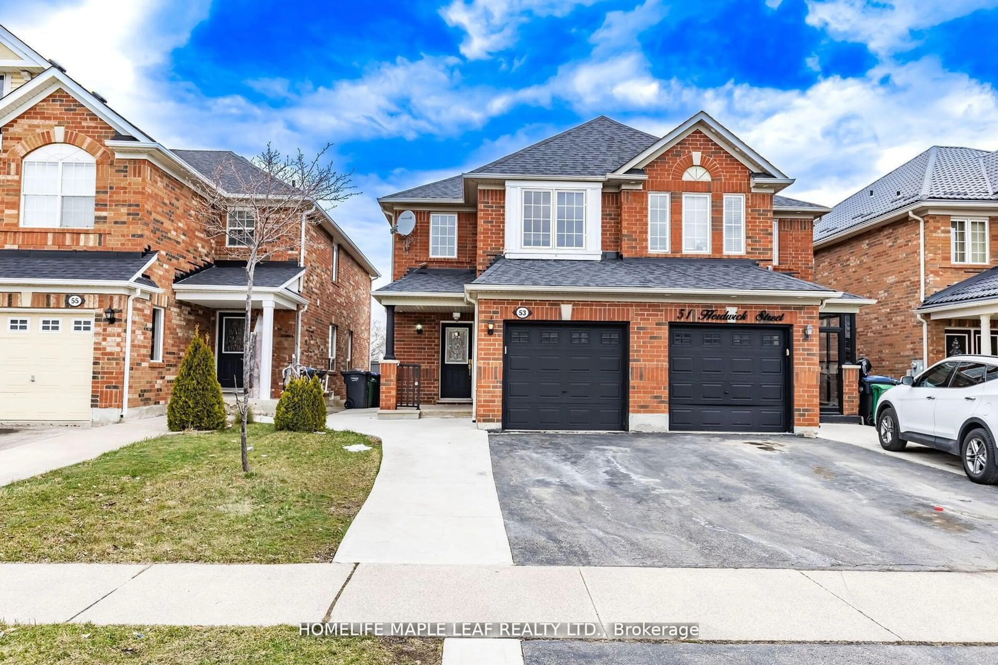 Home with brick exterior material for 53 Herdwick St, Brampton Ontario L6S 6L6