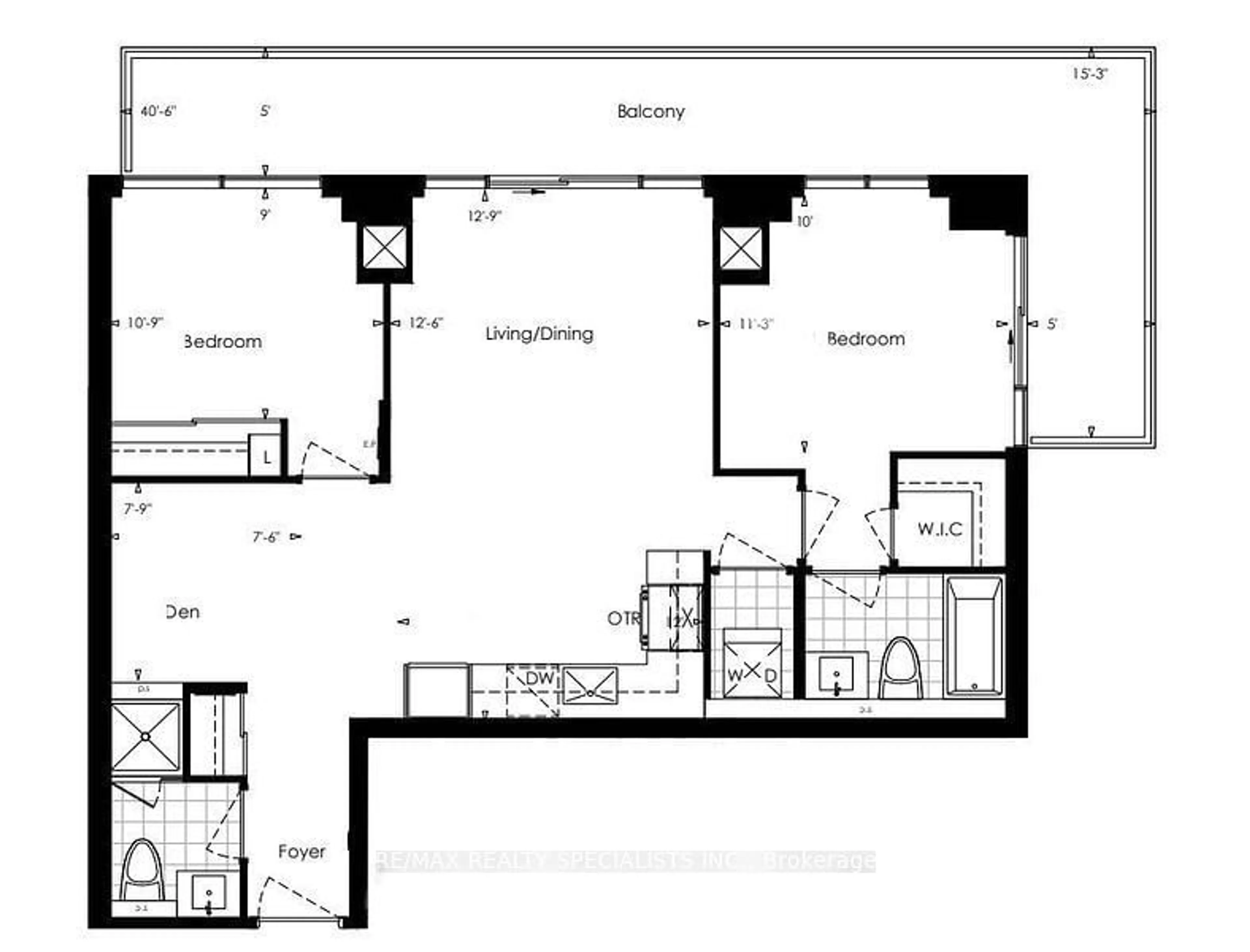 Floor plan for 4675 Metcalfe Ave #1802, Mississauga Ontario L5M 0Z8