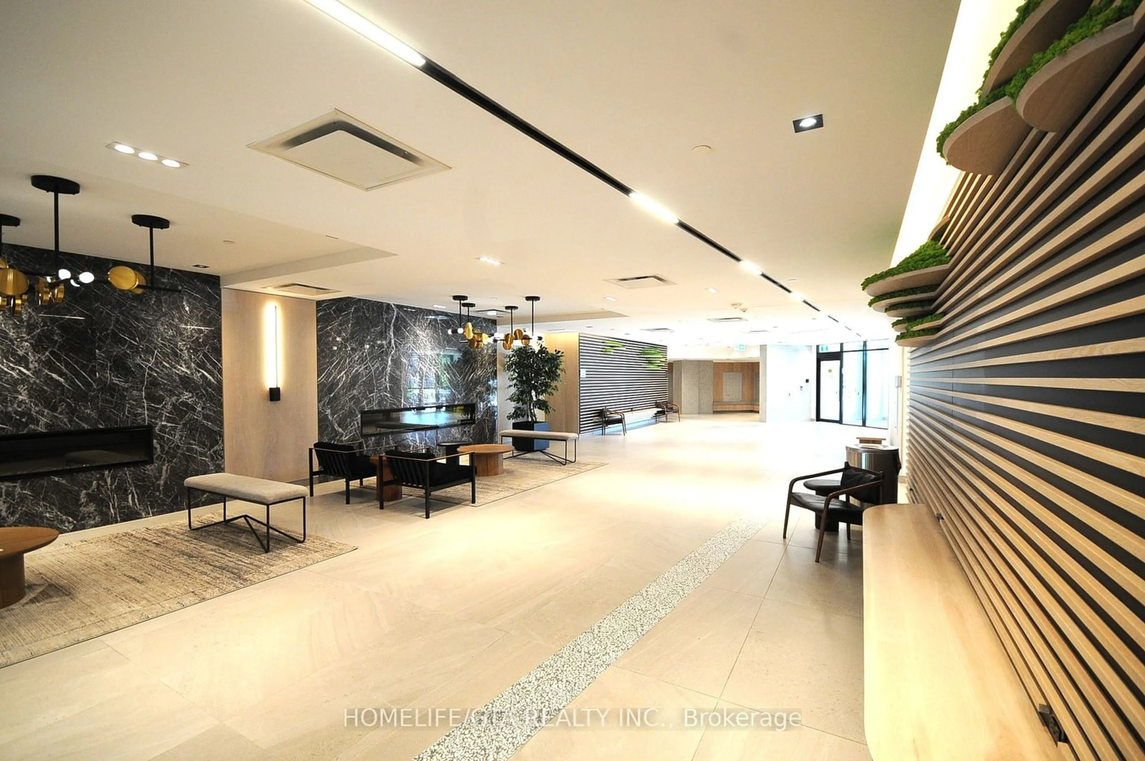 Indoor lobby for 50 George Butchart Dr #416, Toronto Ontario M3K 0C9