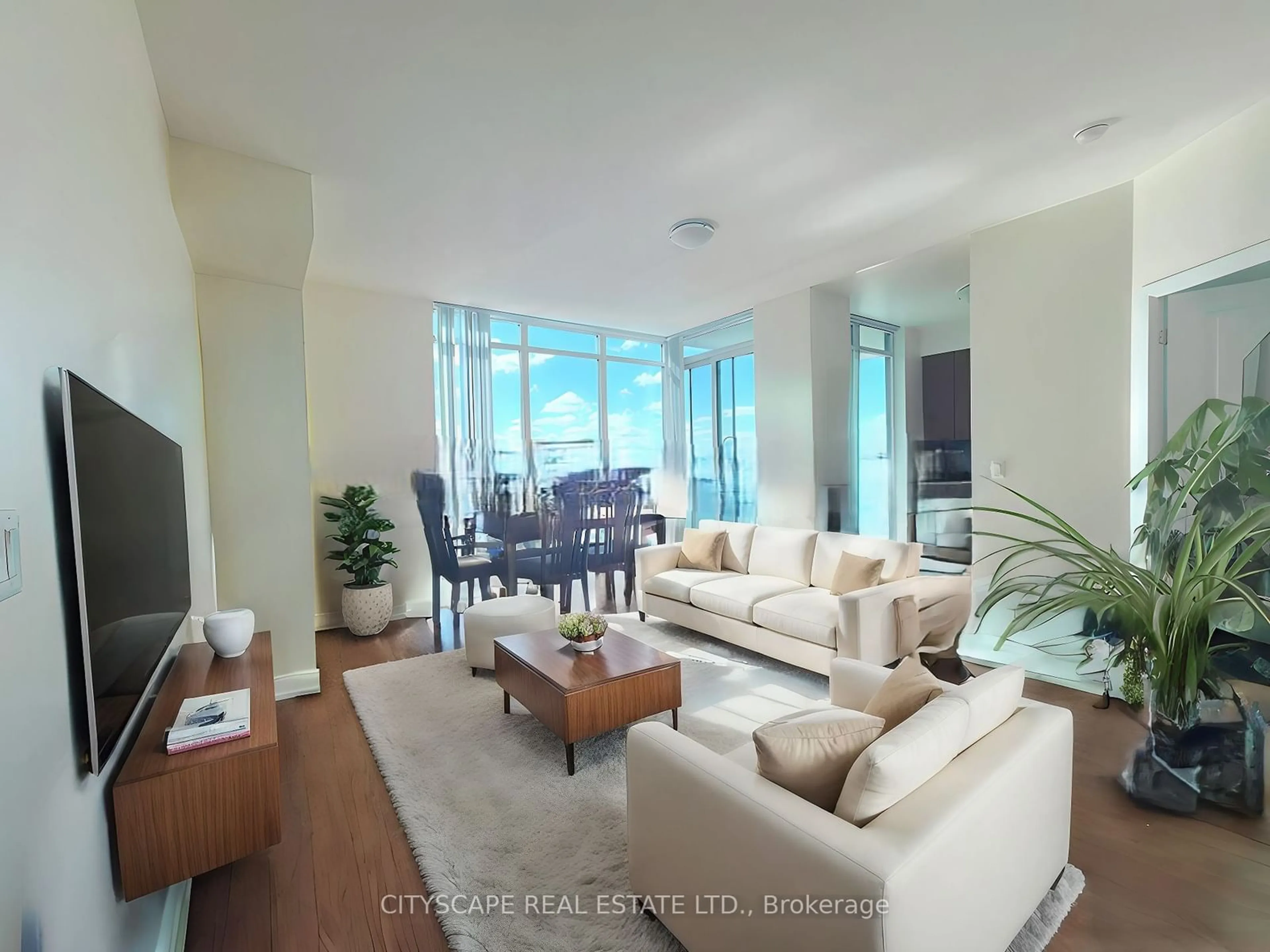 Living room for 205 Sherway Gardens Rd #2302, Toronto Ontario M9C 0A5