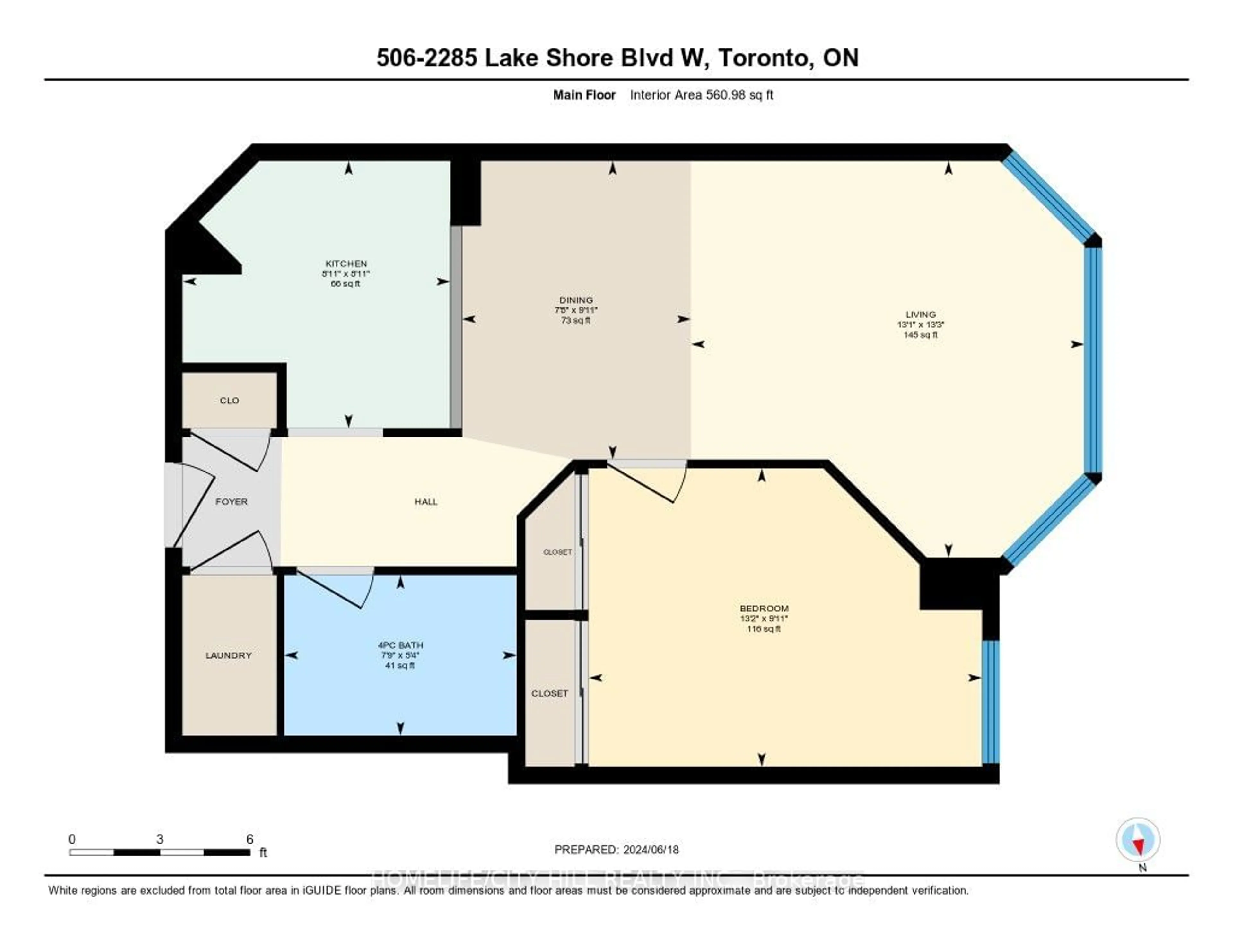 Floor plan for 2285 Lake Shore Blvd #506, Toronto Ontario M8V 3X9