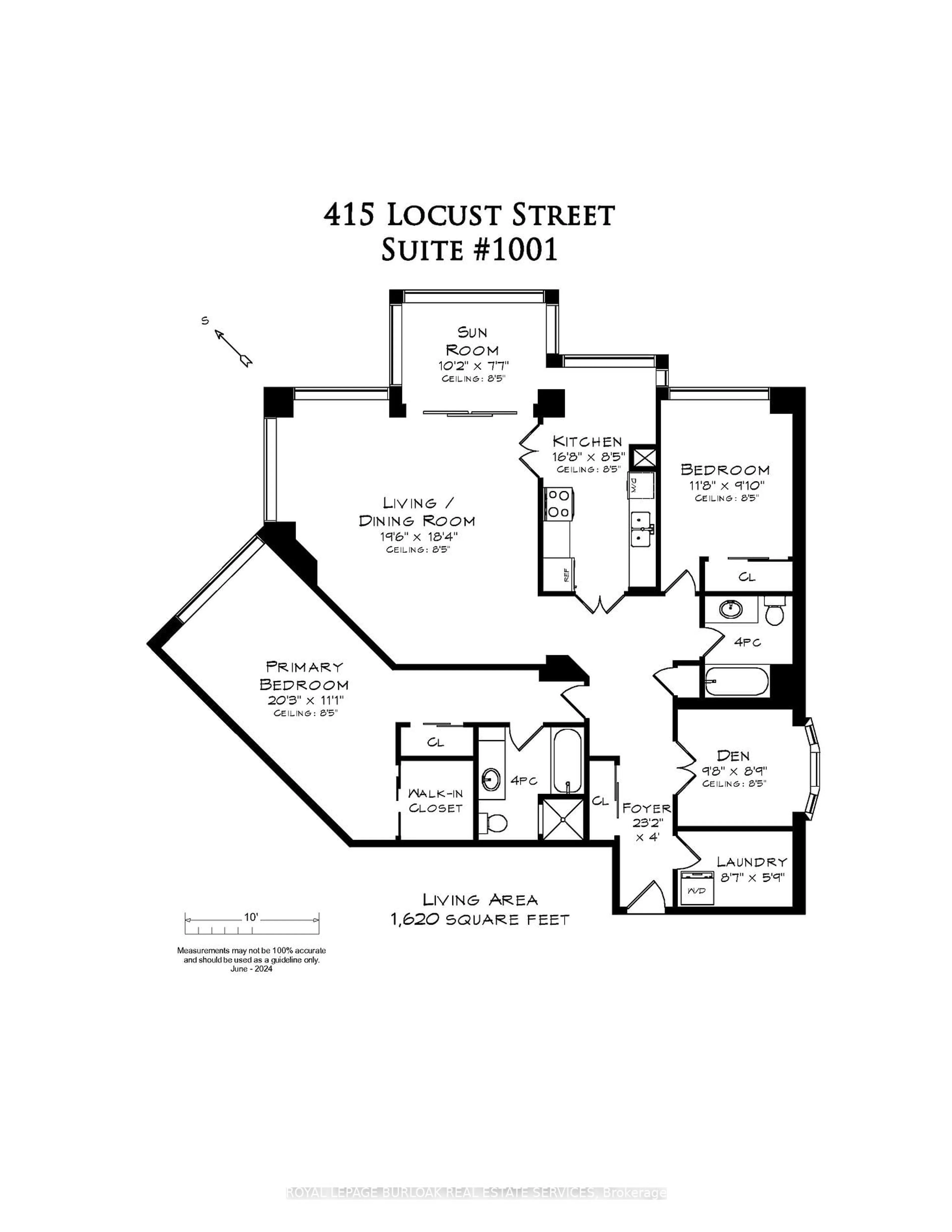 Floor plan for 415 Locust St #1001, Burlington Ontario L7S 2J2