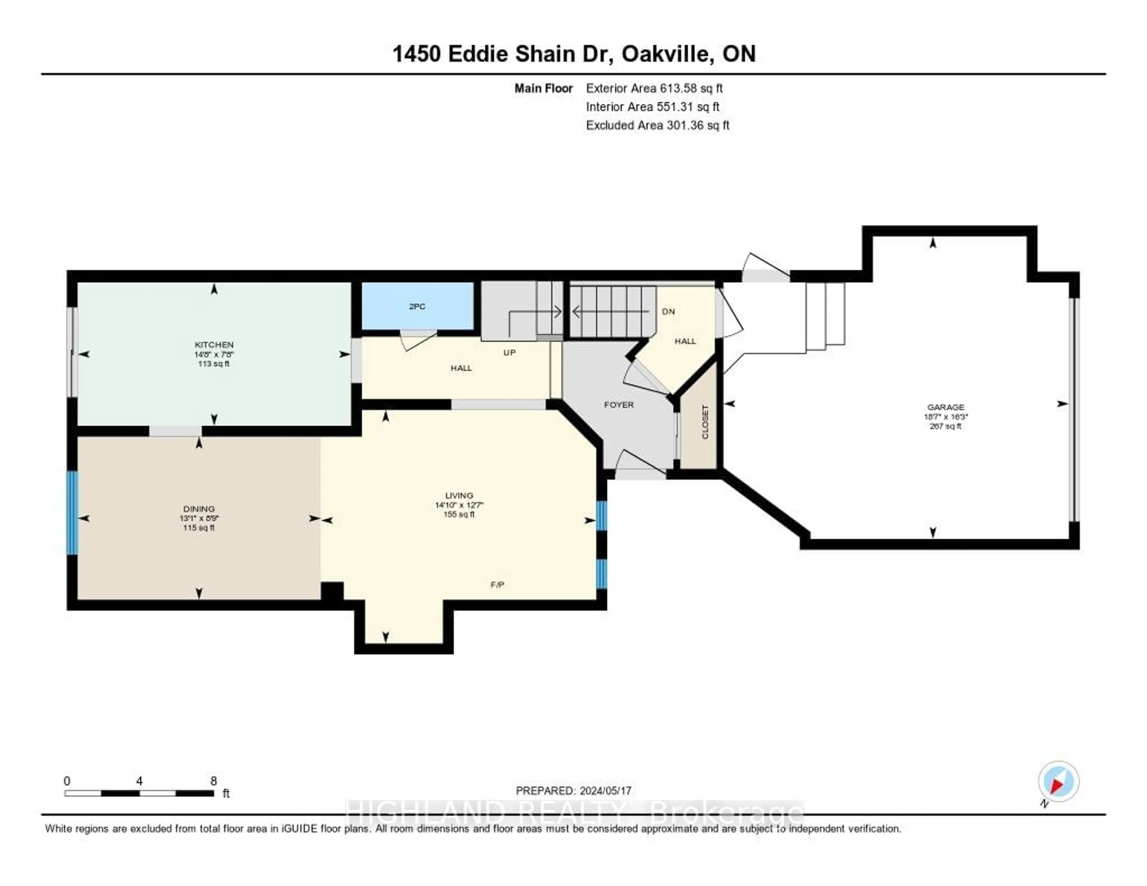 Floor plan for 1450 Eddie Shain Dr, Oakville Ontario L6J 7C2