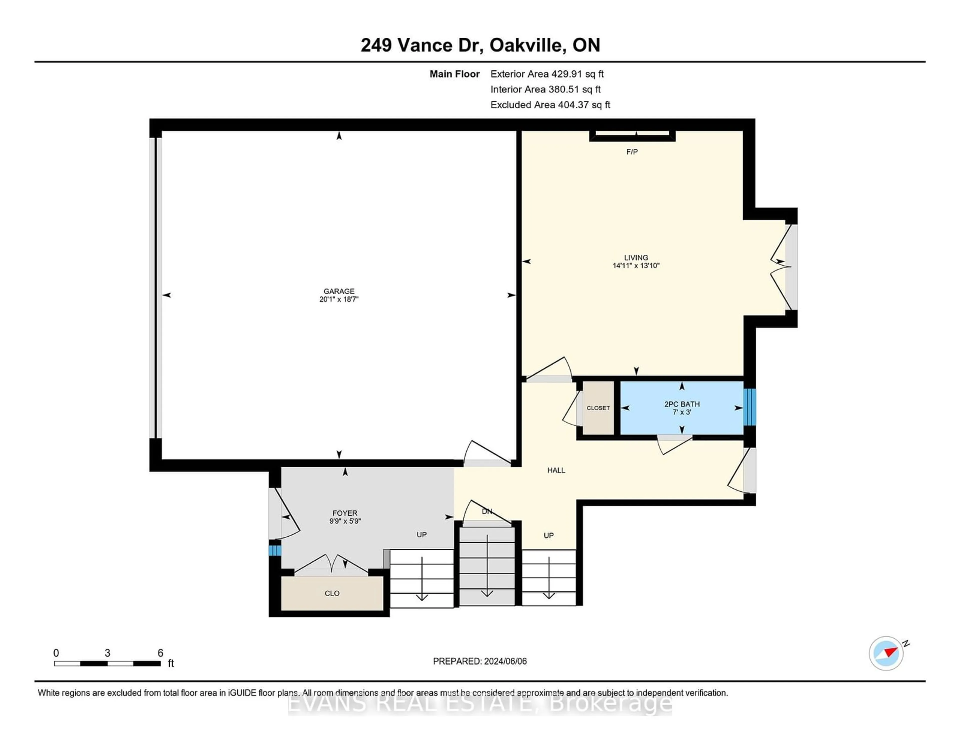 Floor plan for 249 Vance Dr, Oakville Ontario L6L 3K9