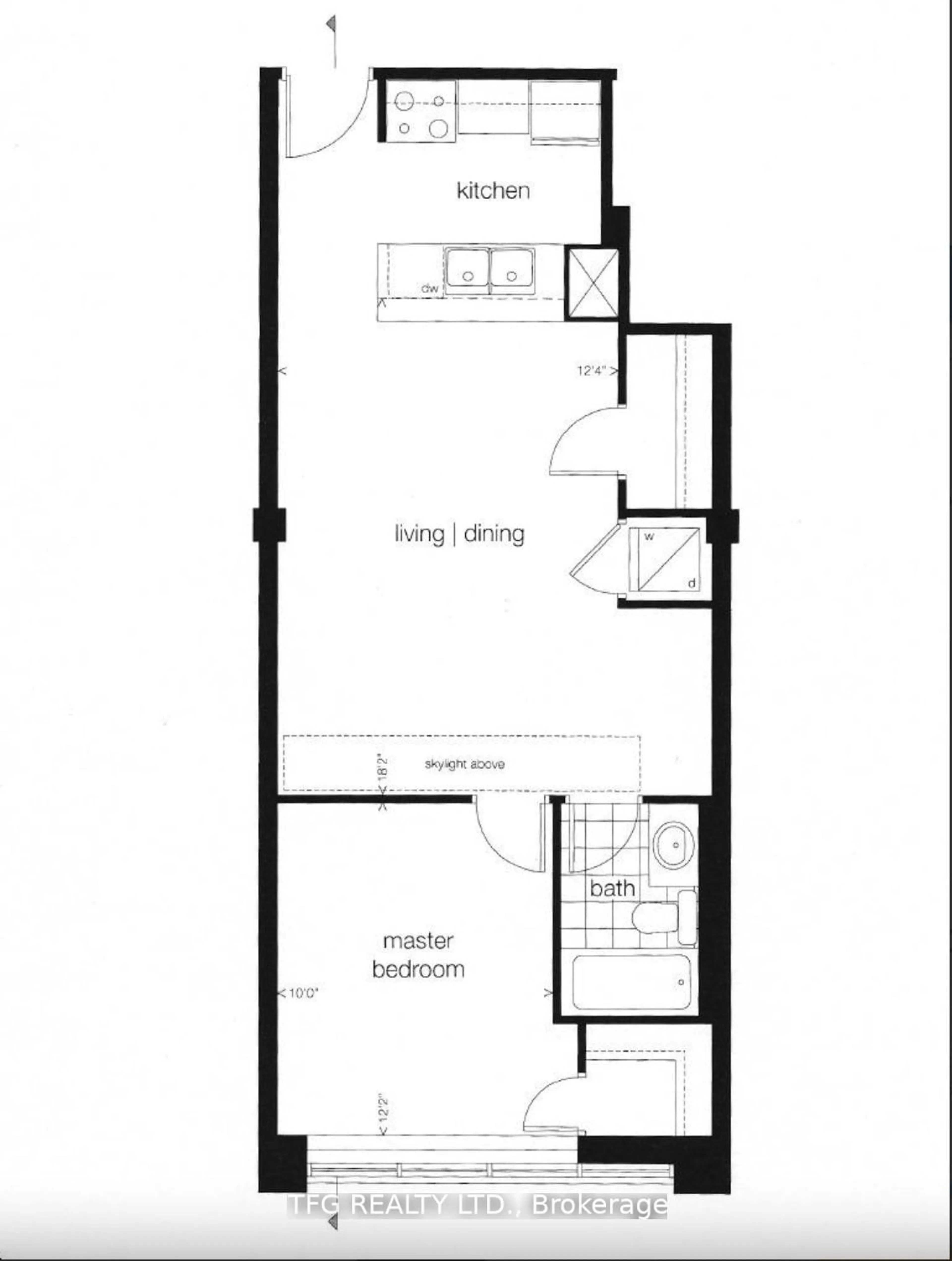 Floor plan for 1410 Dupont St #318, Toronto Ontario M6H 0B6