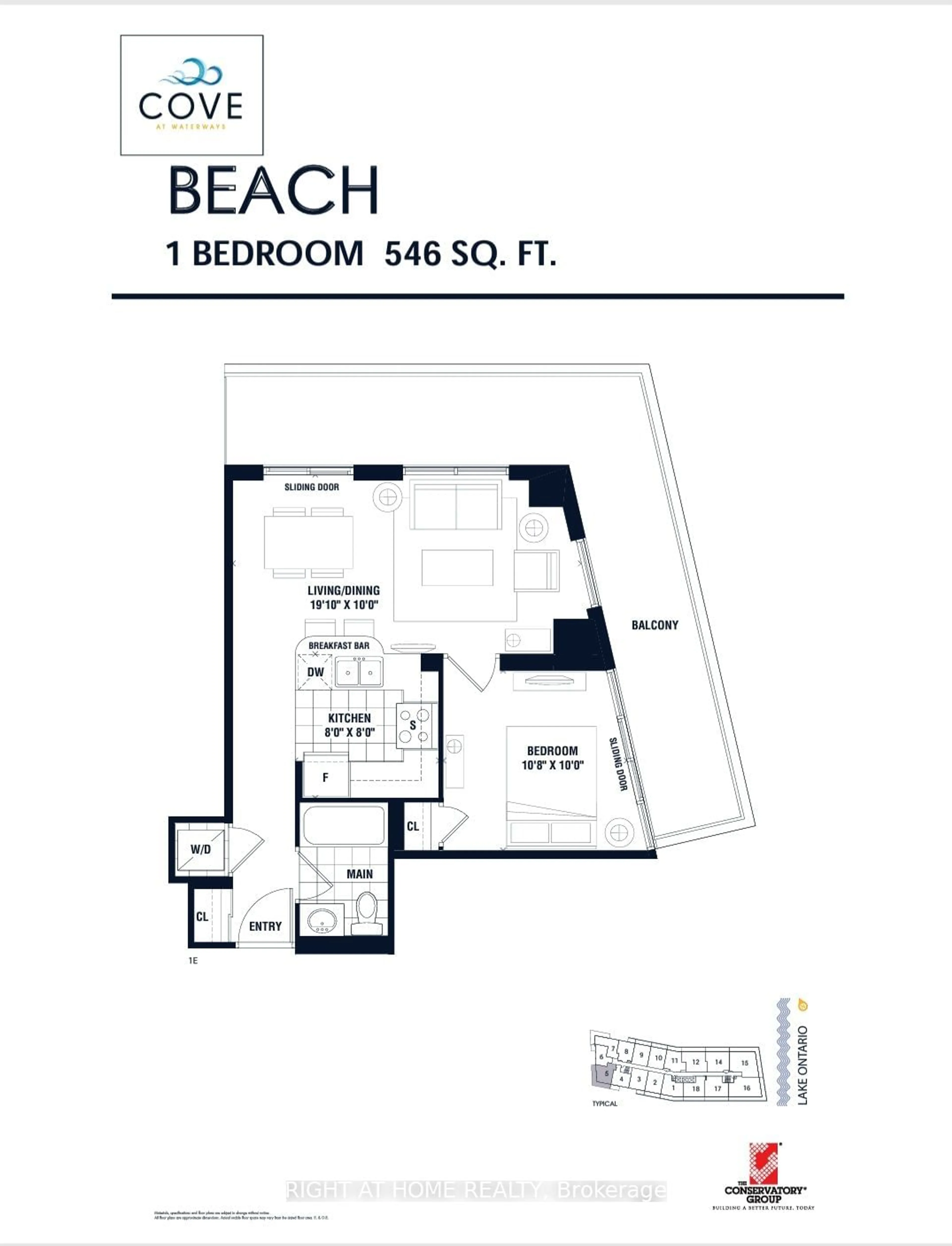 Floor plan for 39 Annie Craig Dr #1205, Toronto Ontario M8V 0H1