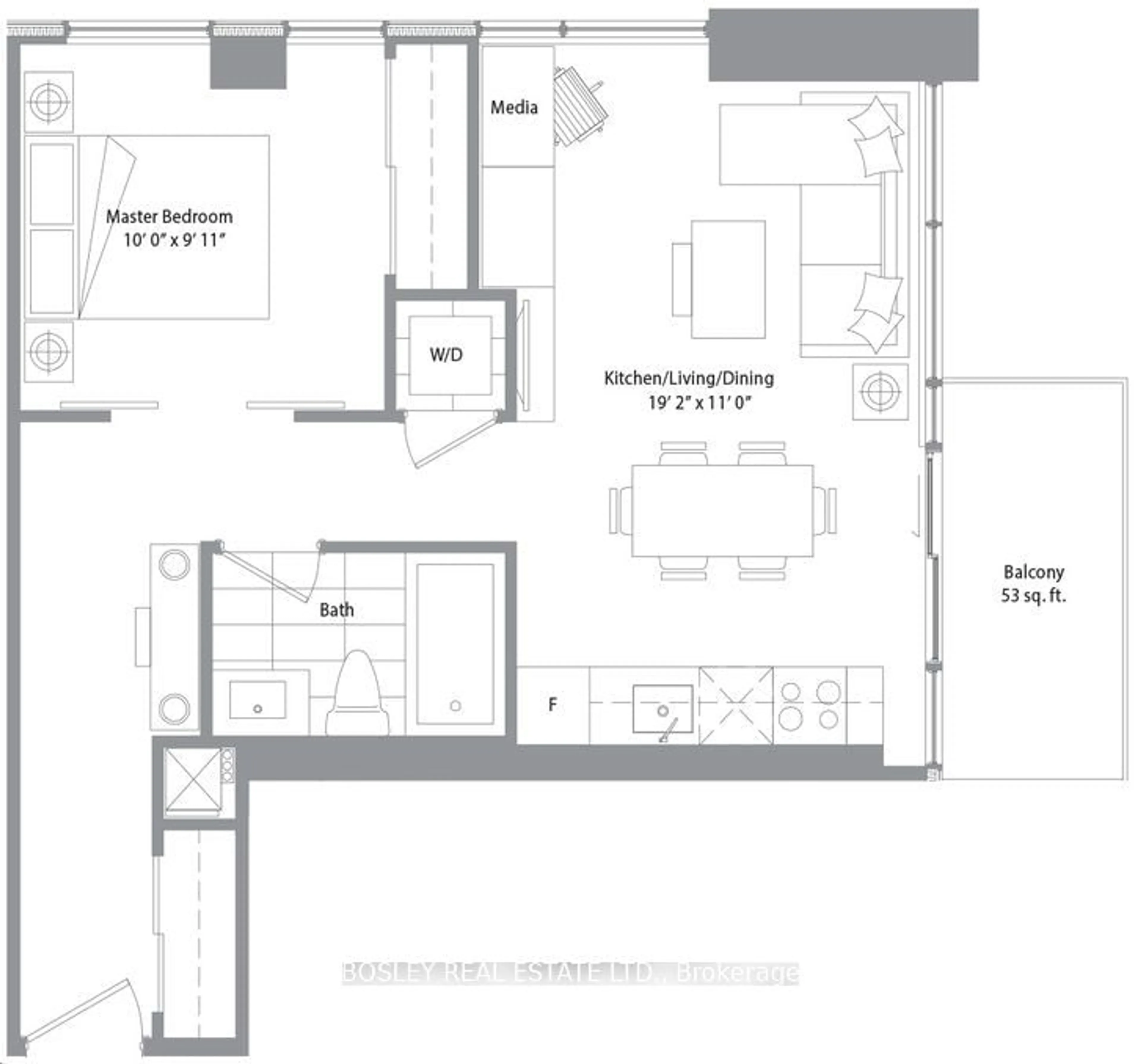 Floor plan for 10 DeBoers Dr #1313, Toronto Ontario M3J 0H1
