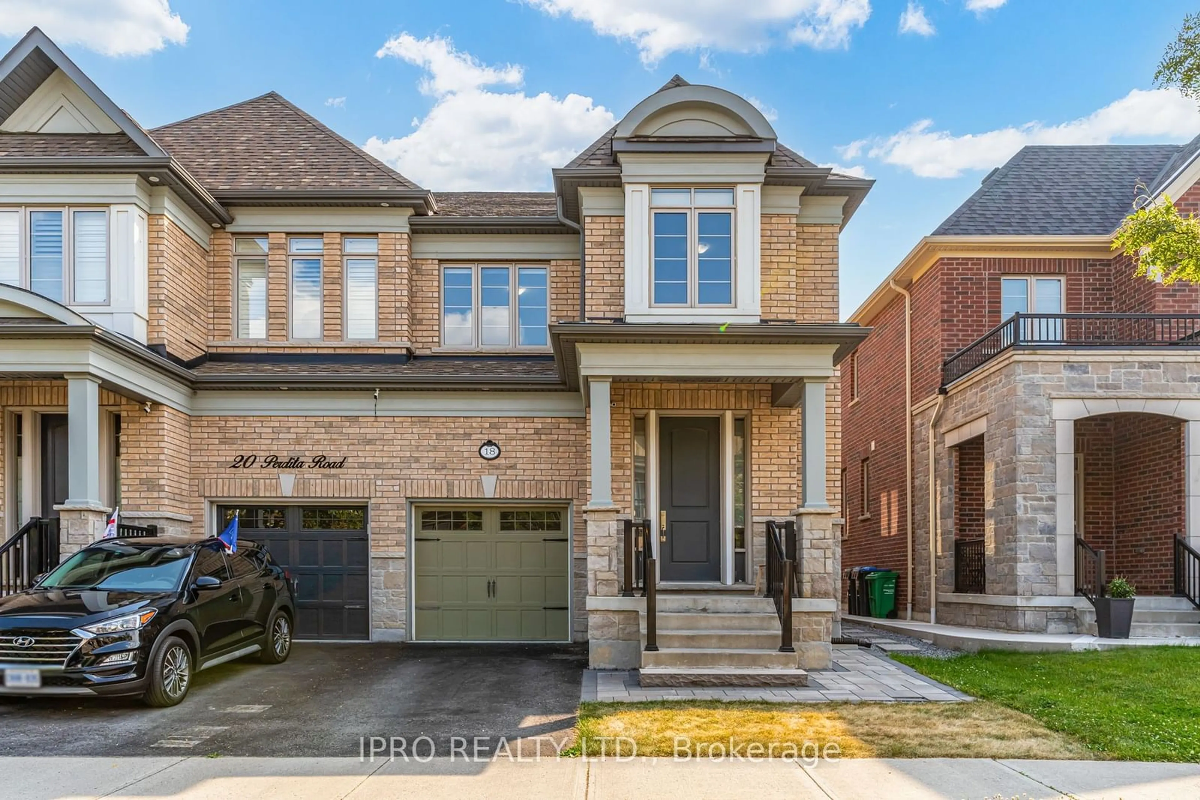 Home with brick exterior material for 18 Perdita Rd, Brampton Ontario L6Y 6B1