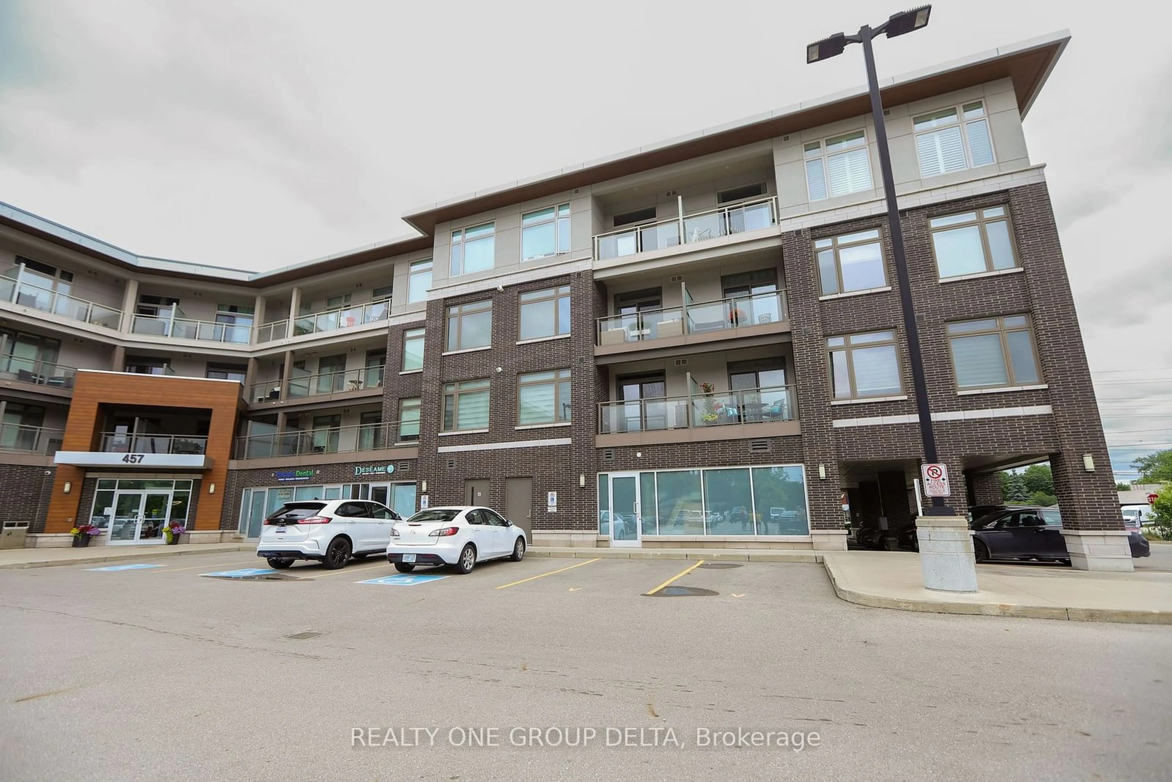 A pic from exterior of the house or condo for 457 Plains Rd #413, Burlington Ontario L7T 2E2