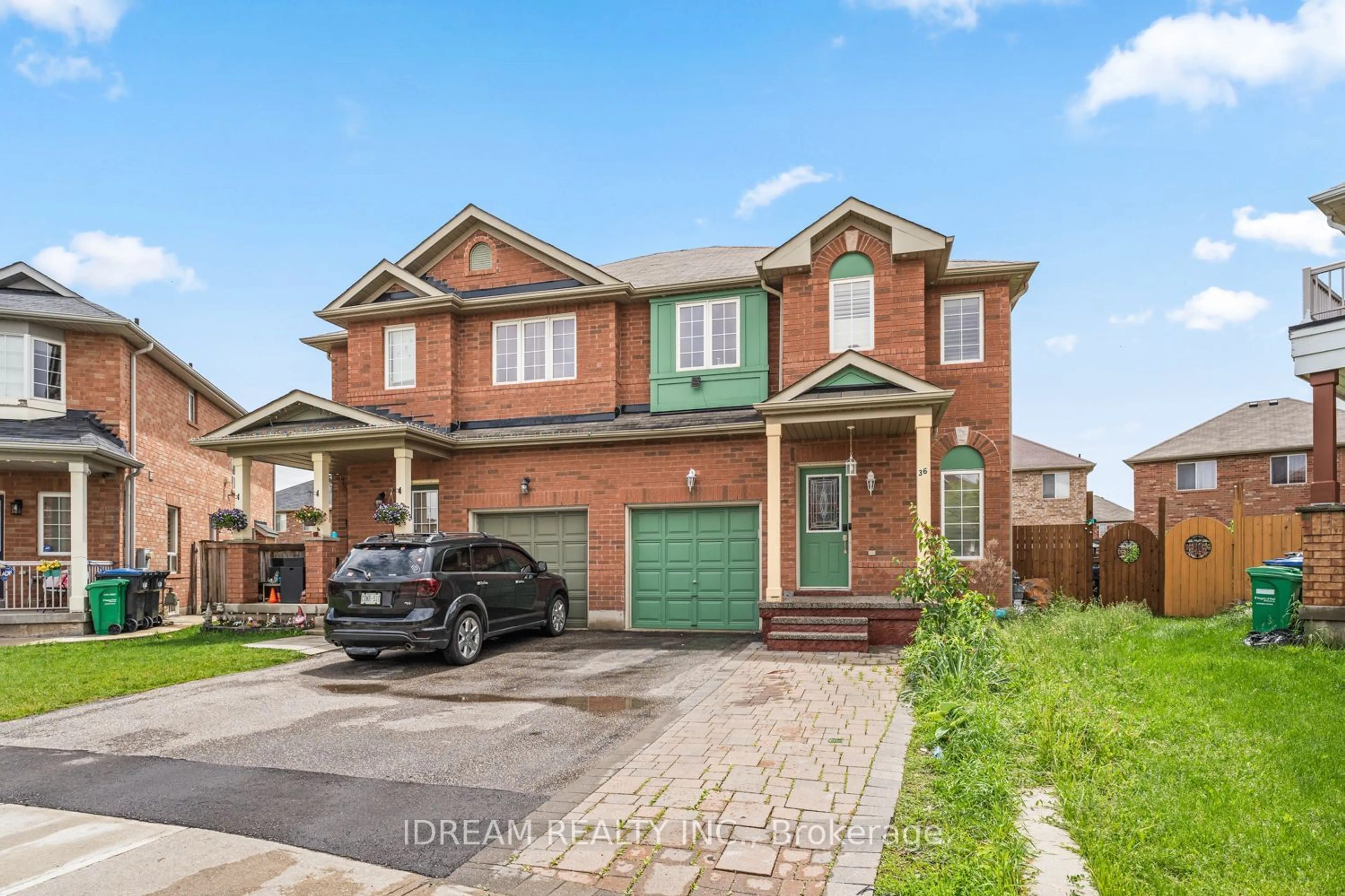 Home with brick exterior material for 36 Flurry Circ, Brampton Ontario L6X 0S8