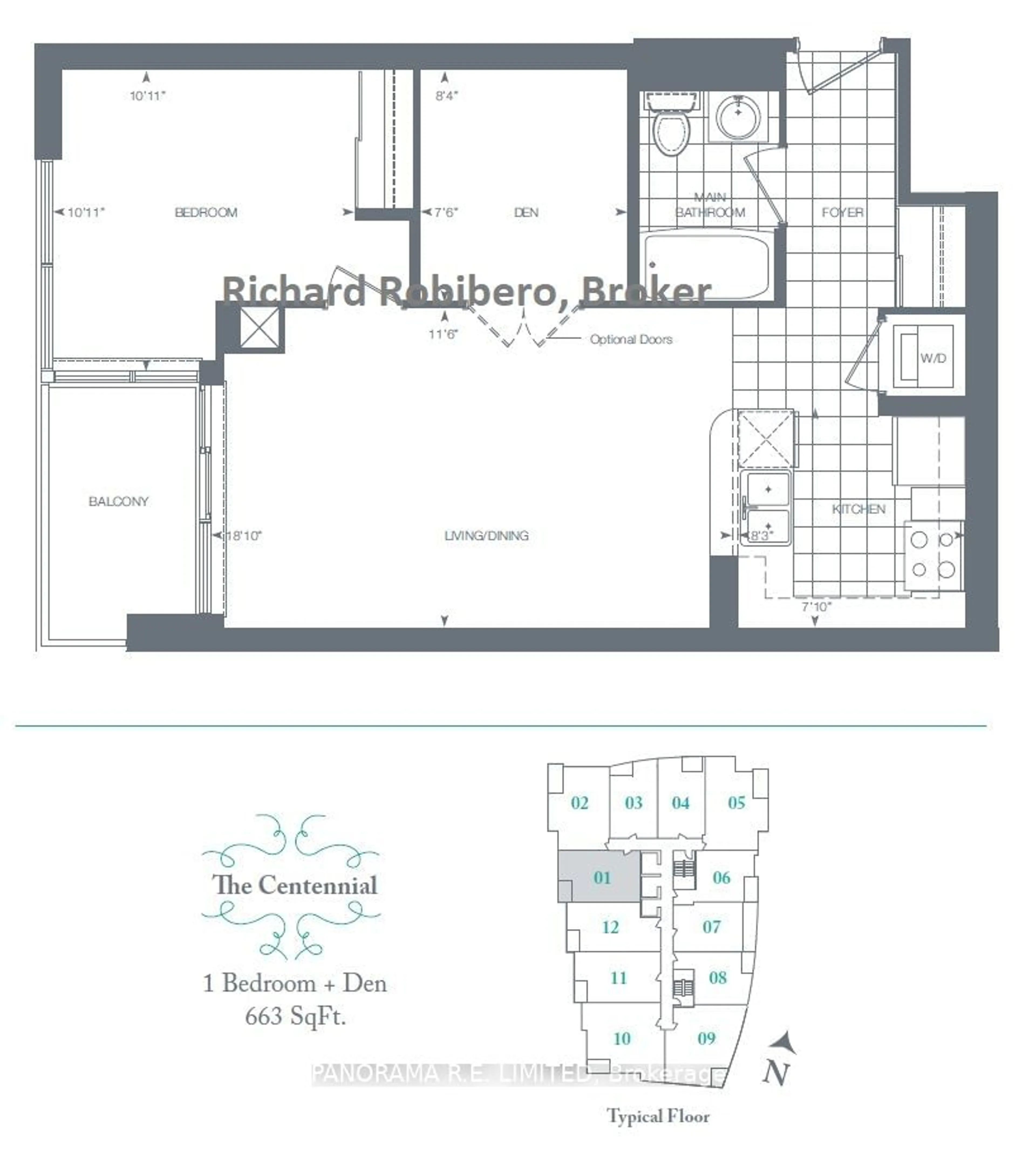 Floor plan for 205 Sherway Gardens Rd #1701, Toronto Ontario M9C 0A5