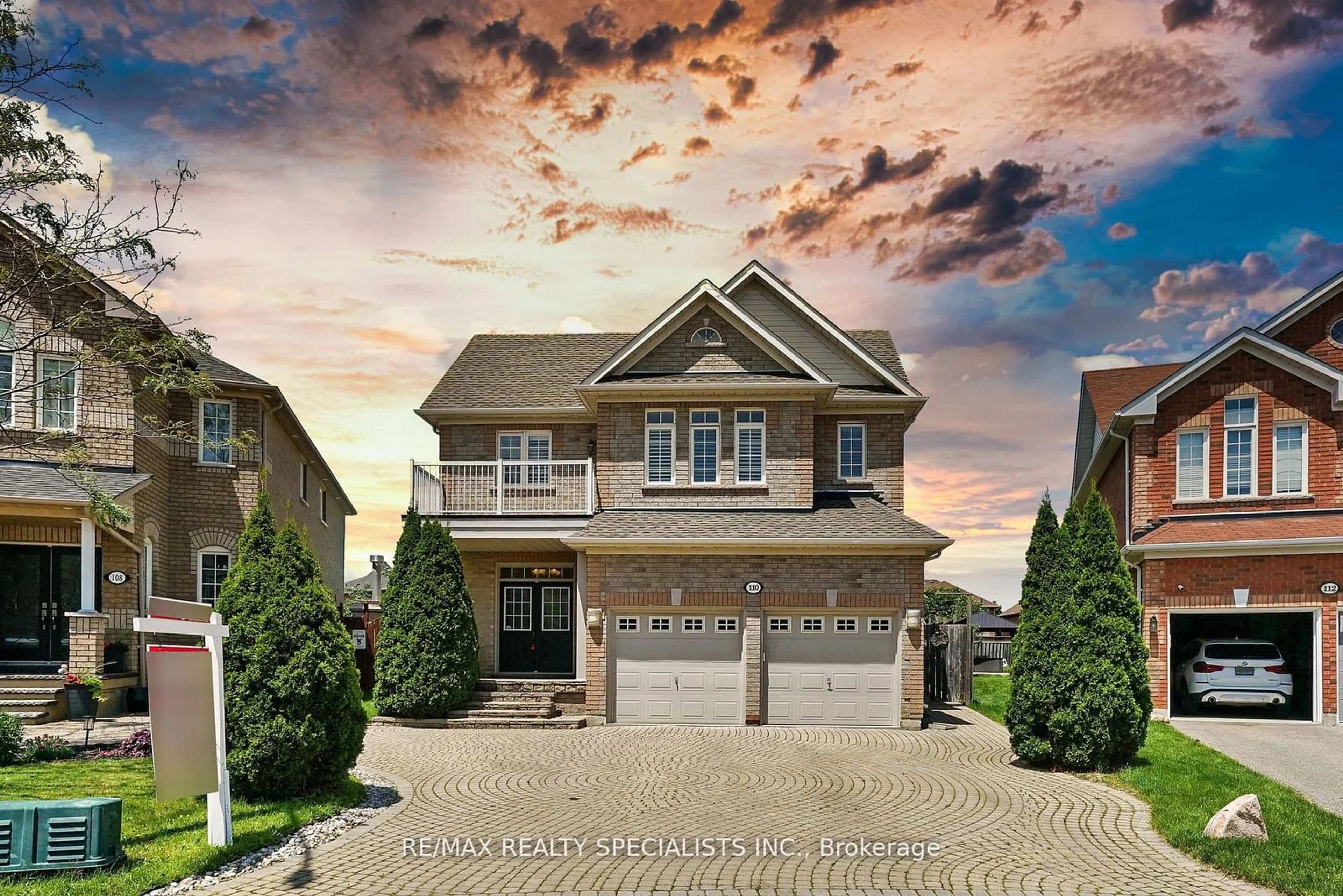 Home with brick exterior material for 110 Pappain Cres, Brampton Ontario L7A 3J7