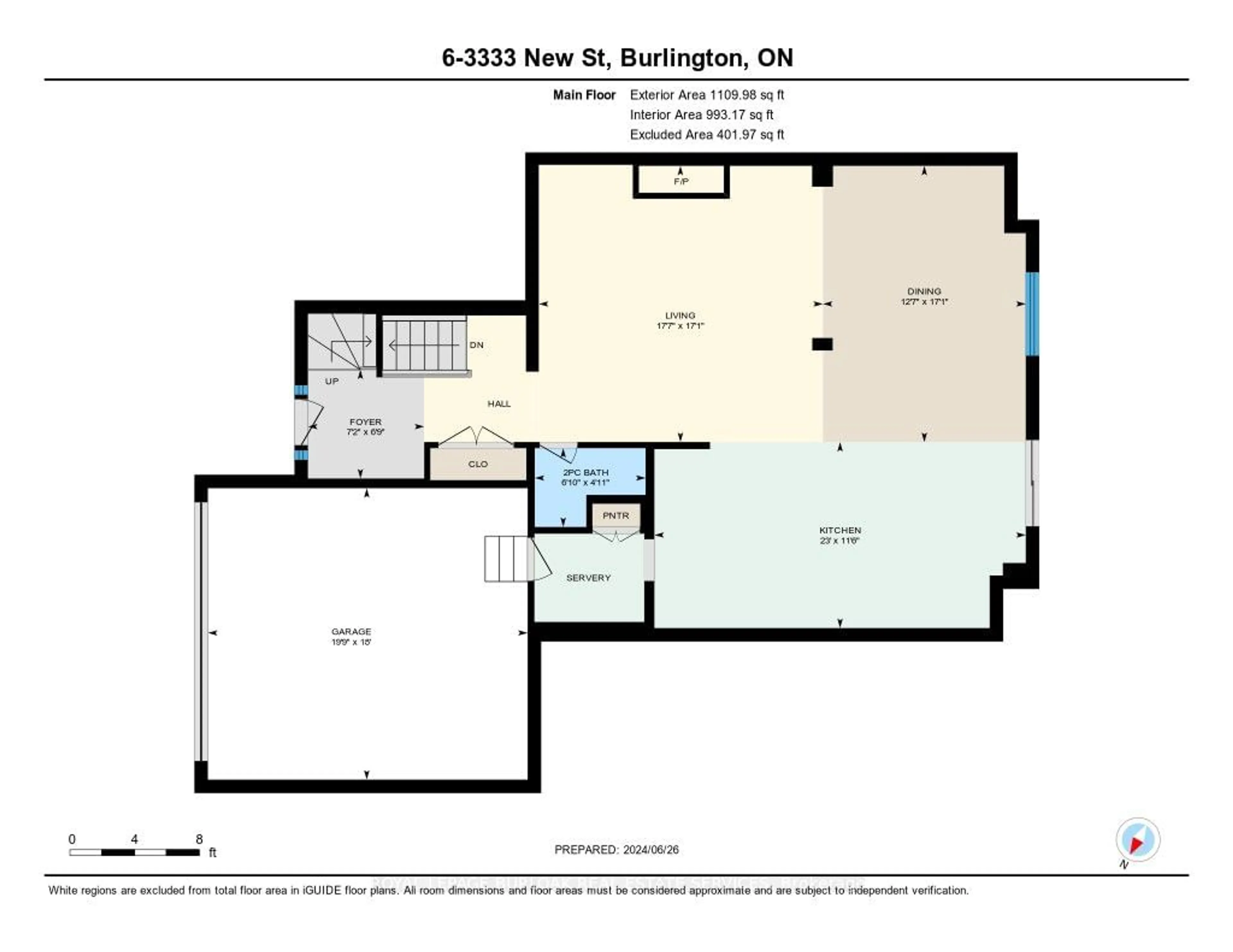 Floor plan for 3333 New St #6, Burlington Ontario L7N 1N1