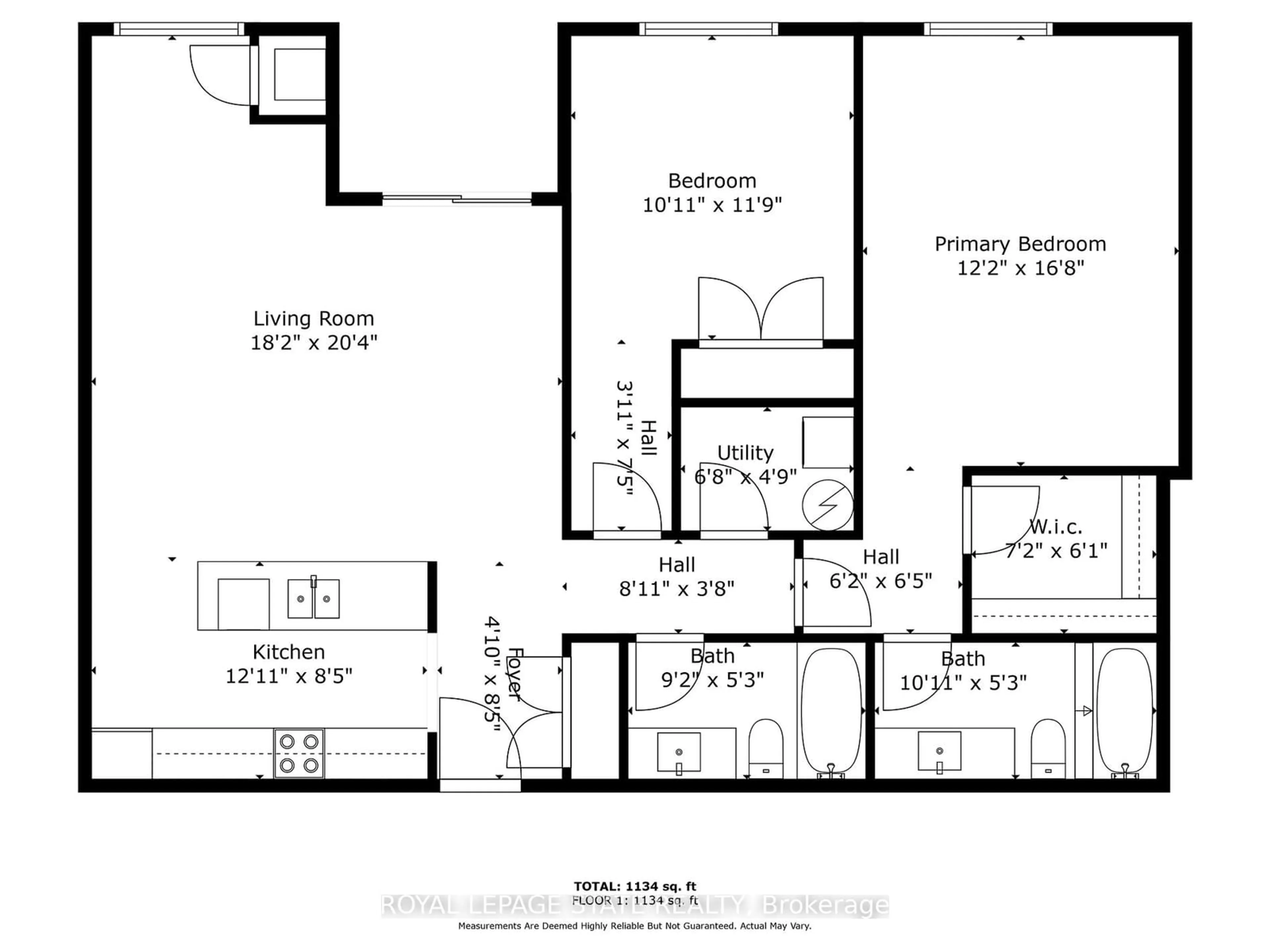 Floor plan for 5070 Fairview St #105, Burlington Ontario L7L 0B8